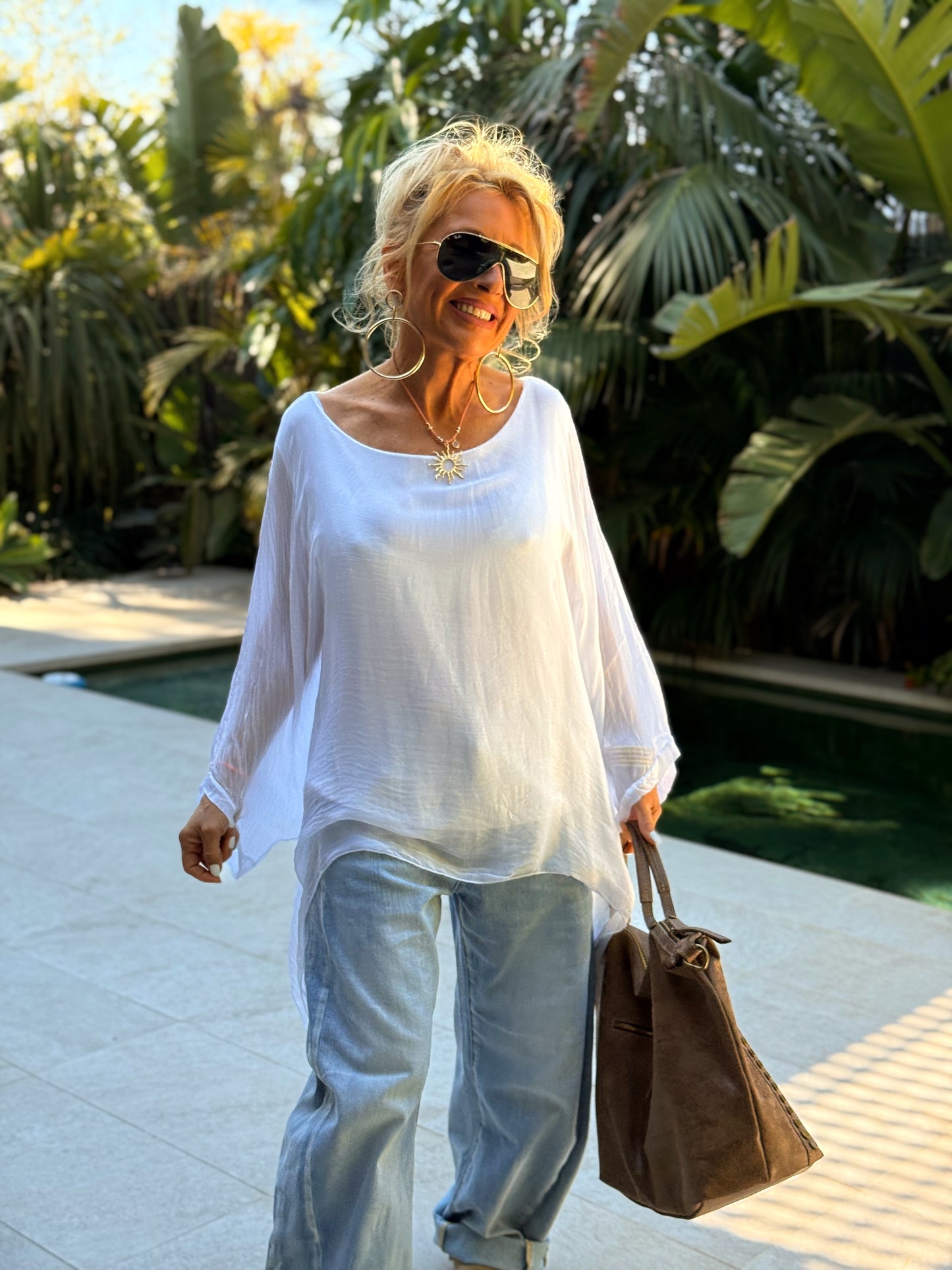 BLUSA CON TOP OVERSIZE ASIMÉTRICA NOA MULTICOLOR