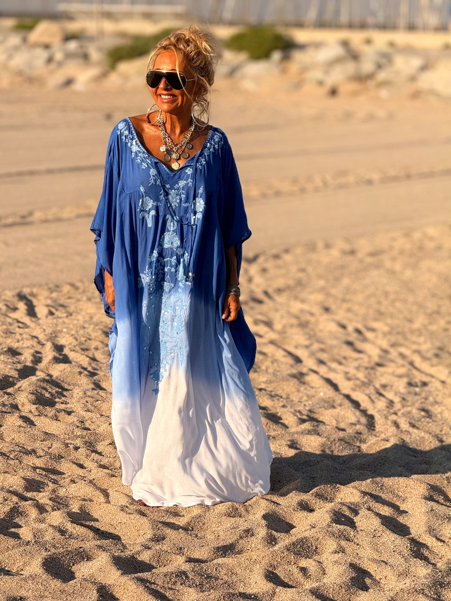 VESTIDO KAFTAN MIKONOS MULTICOLOR