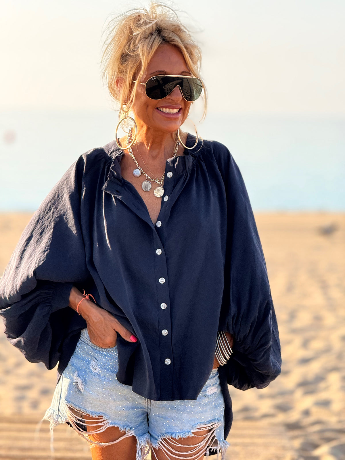 CAMISA ASIMÉTRICA OVERSIZE DAVID MULTICOLOR
