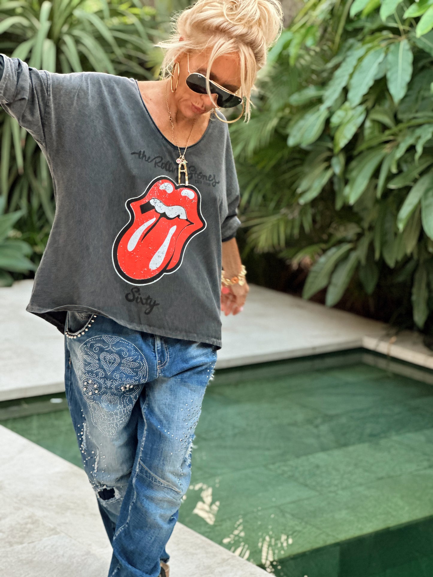 CAMISETA ROLLING STONES GRIS