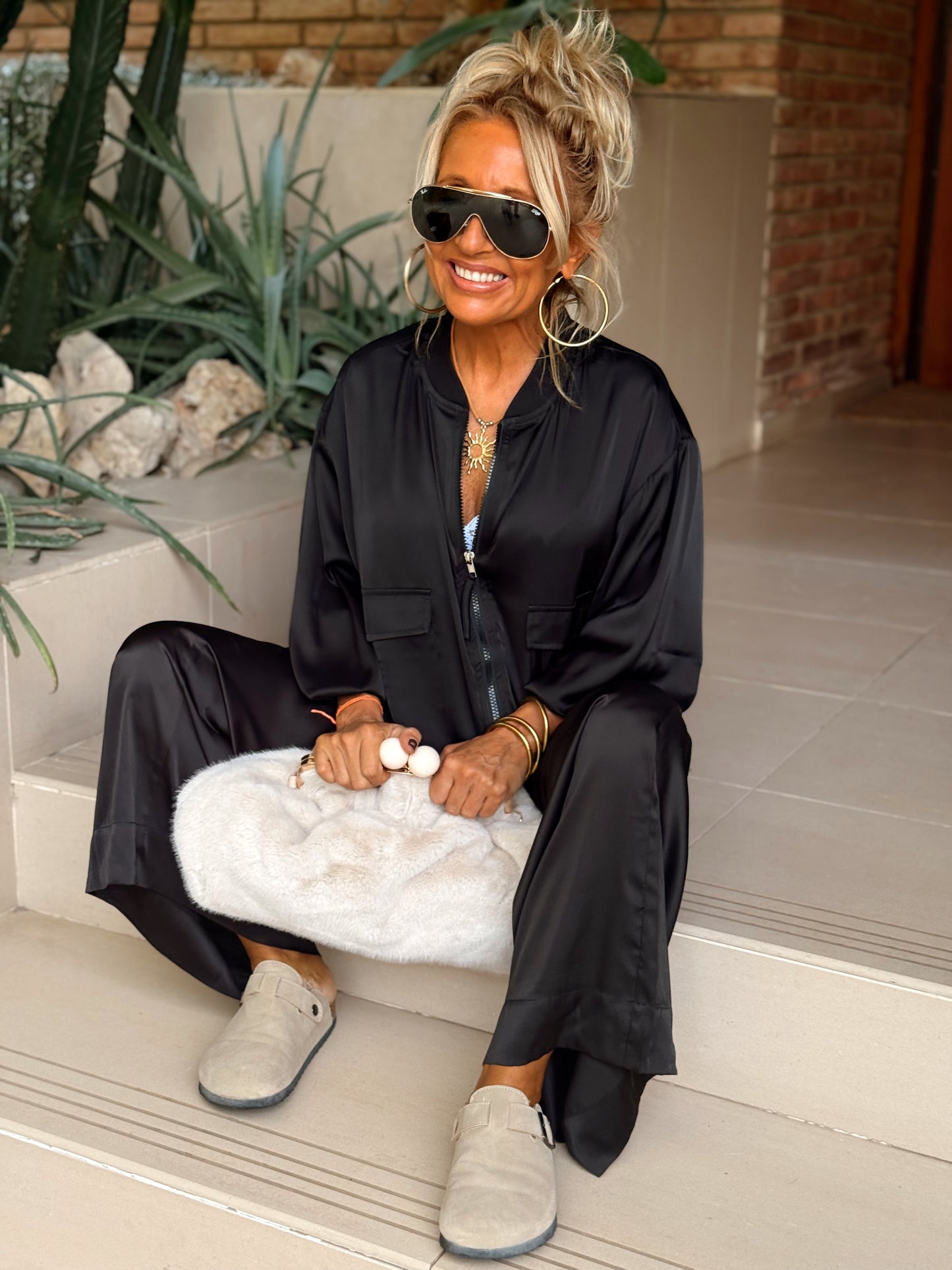 CONJUNTO BOMBER-PANTALON CELIA MULTICOLOR