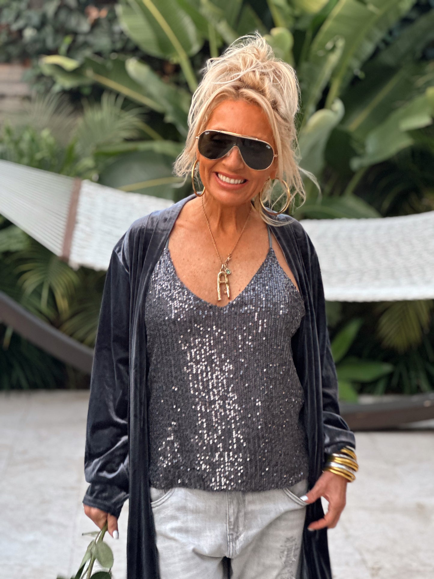 KIMONO TERCIOPELO GRIS