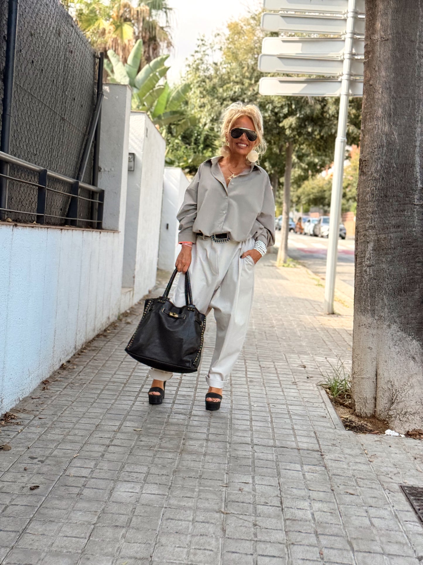 CAMISA OVERSIZE PLIEGUE ENEA MULTICOLOR