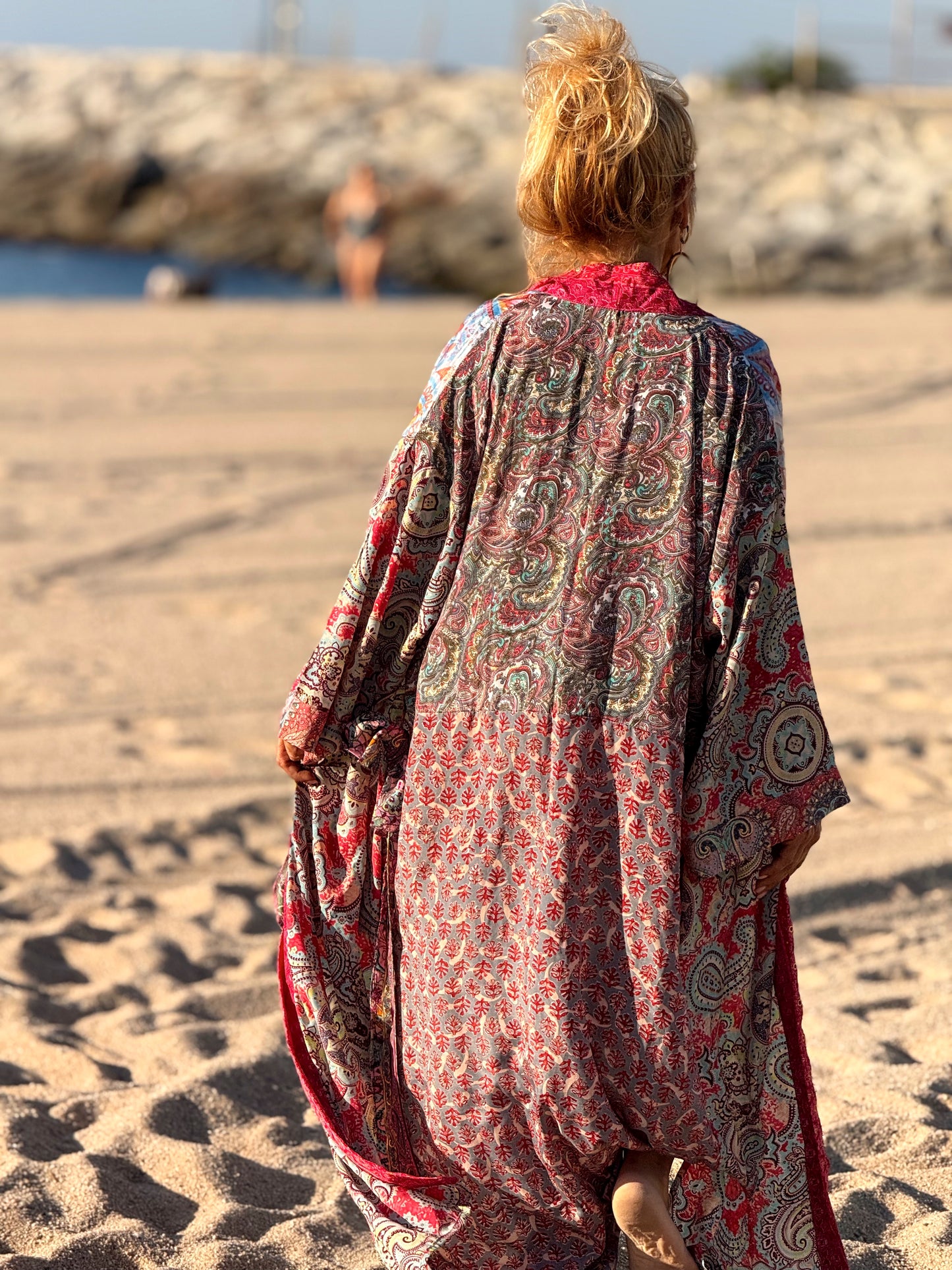 KIMONO ESTAMPADO MANGA 3/4 MULTICOLOR