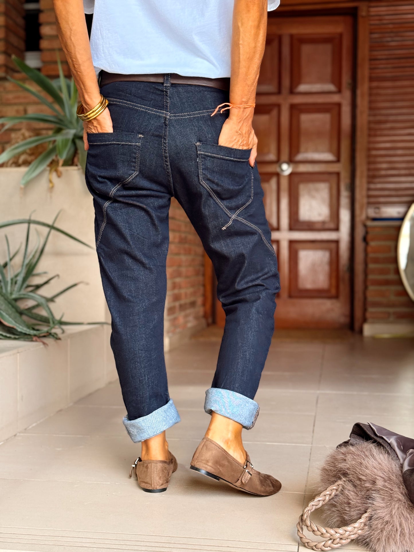 JEANS VAQUEROS TEJANO INDIGO OSCURO