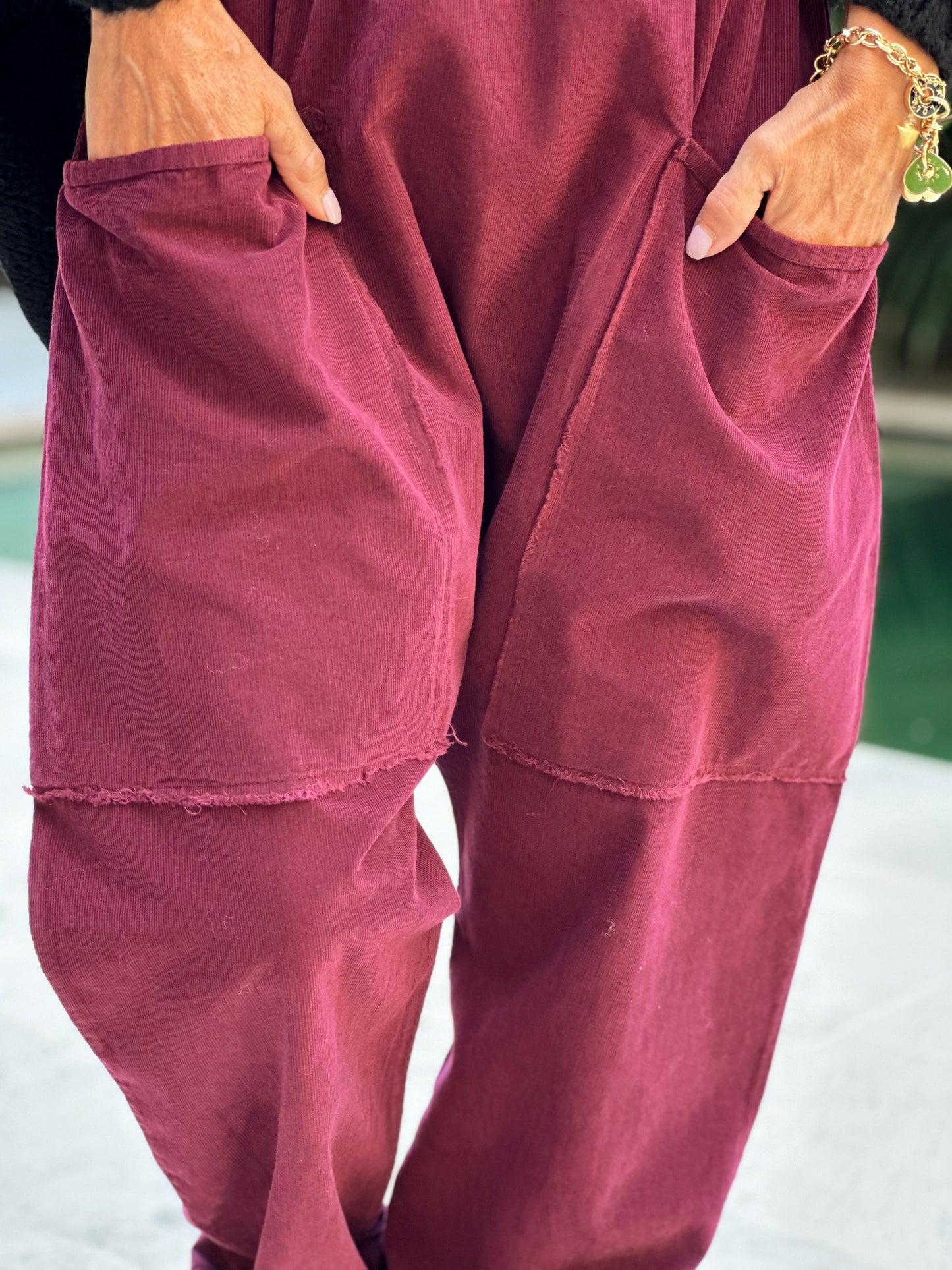 PANTALON OVERSIZE PANA JEROME BORDEAUX