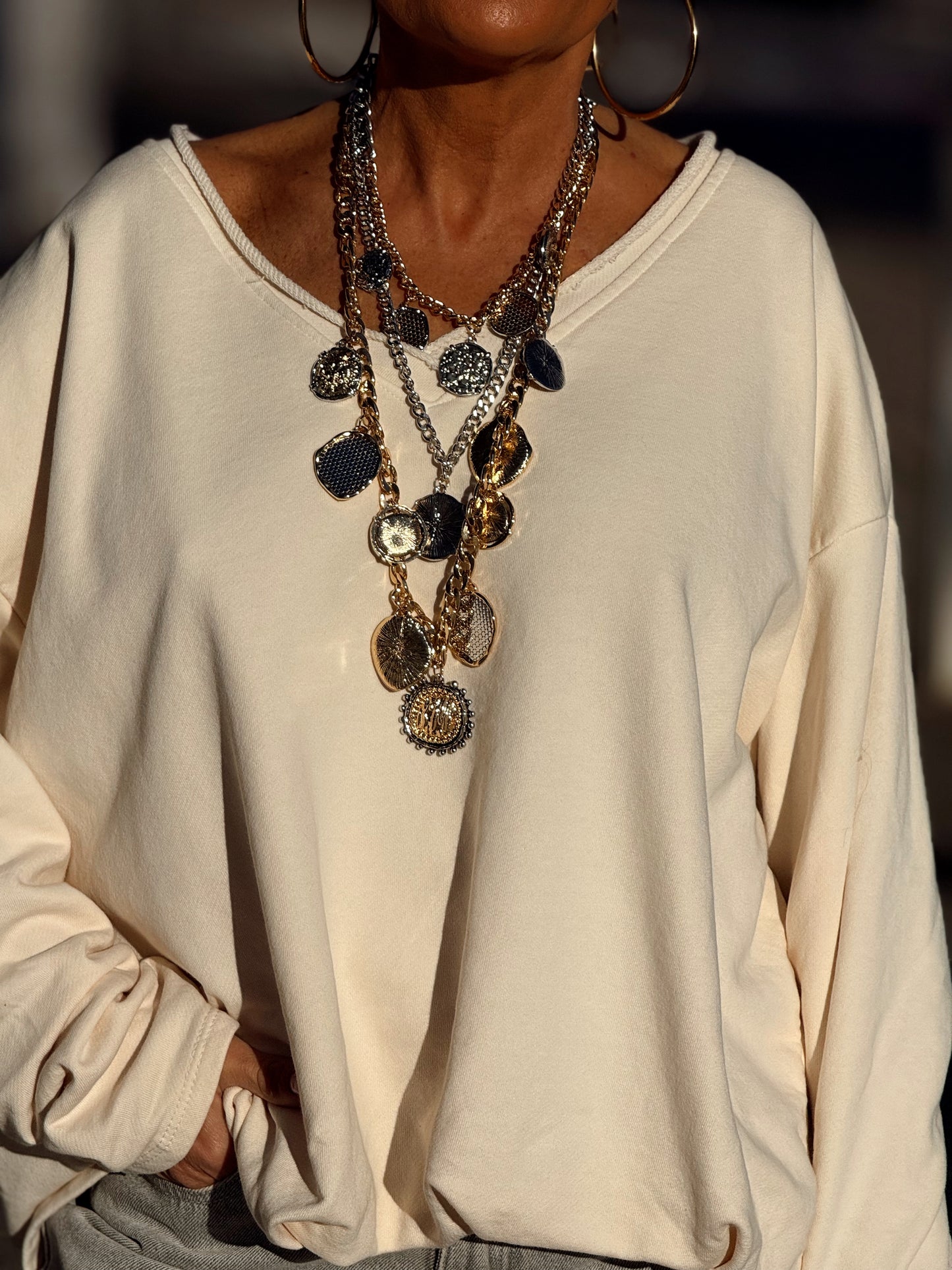 SUDADERA OVERSIZE FILOMENA MULTICOLOR