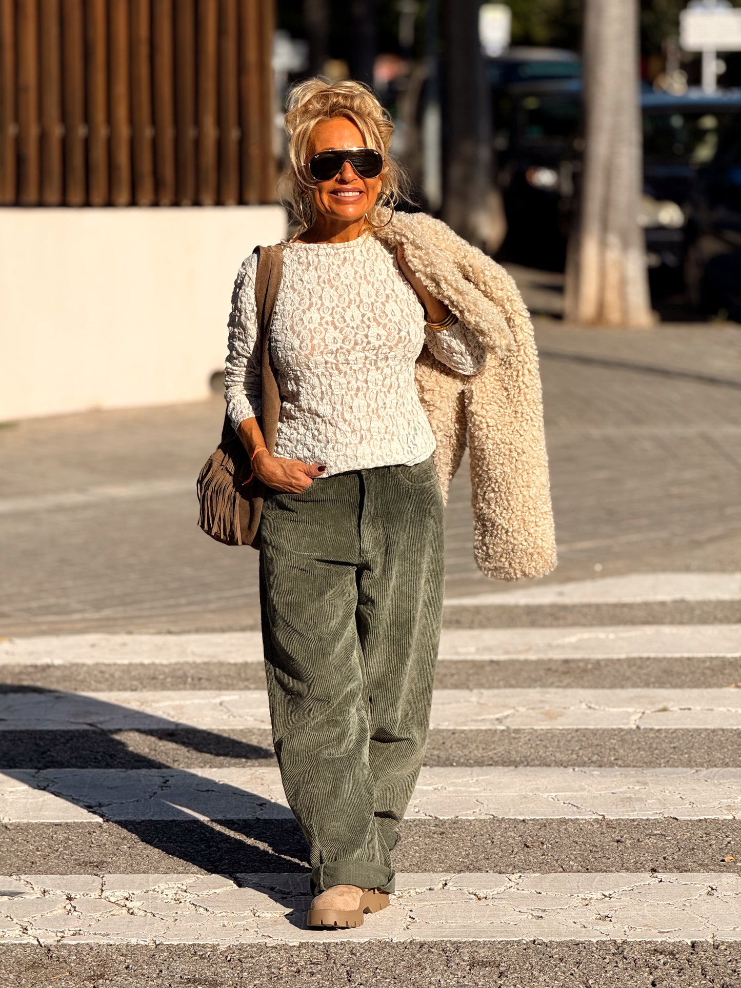 PANTALON DE PANA JOYCE MULTICOLOR