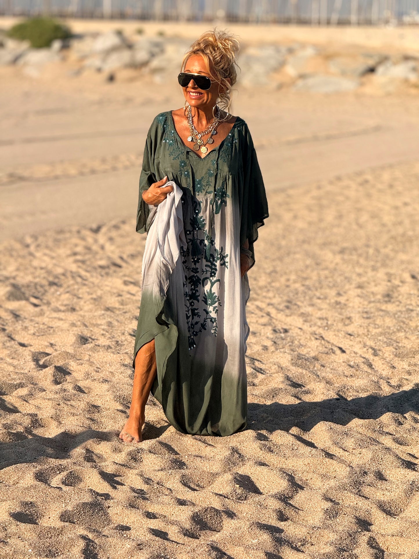 VESTIDO KAFTAN MIKONOS MULTICOLOR