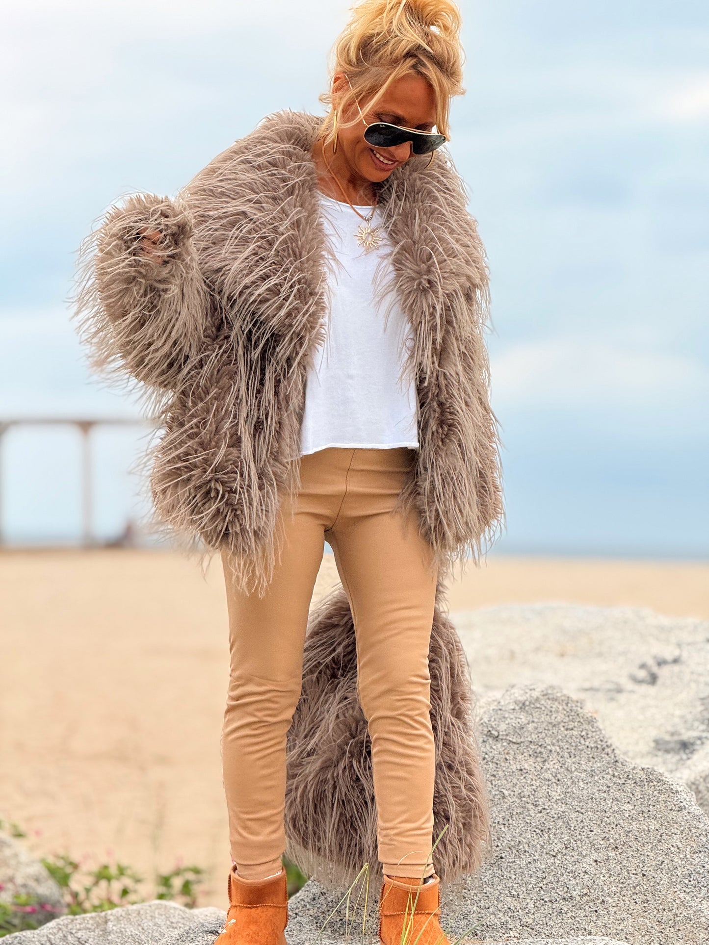 CHAQUETA DE PELO SINTÉTICO LUCAS MULTICOLOR