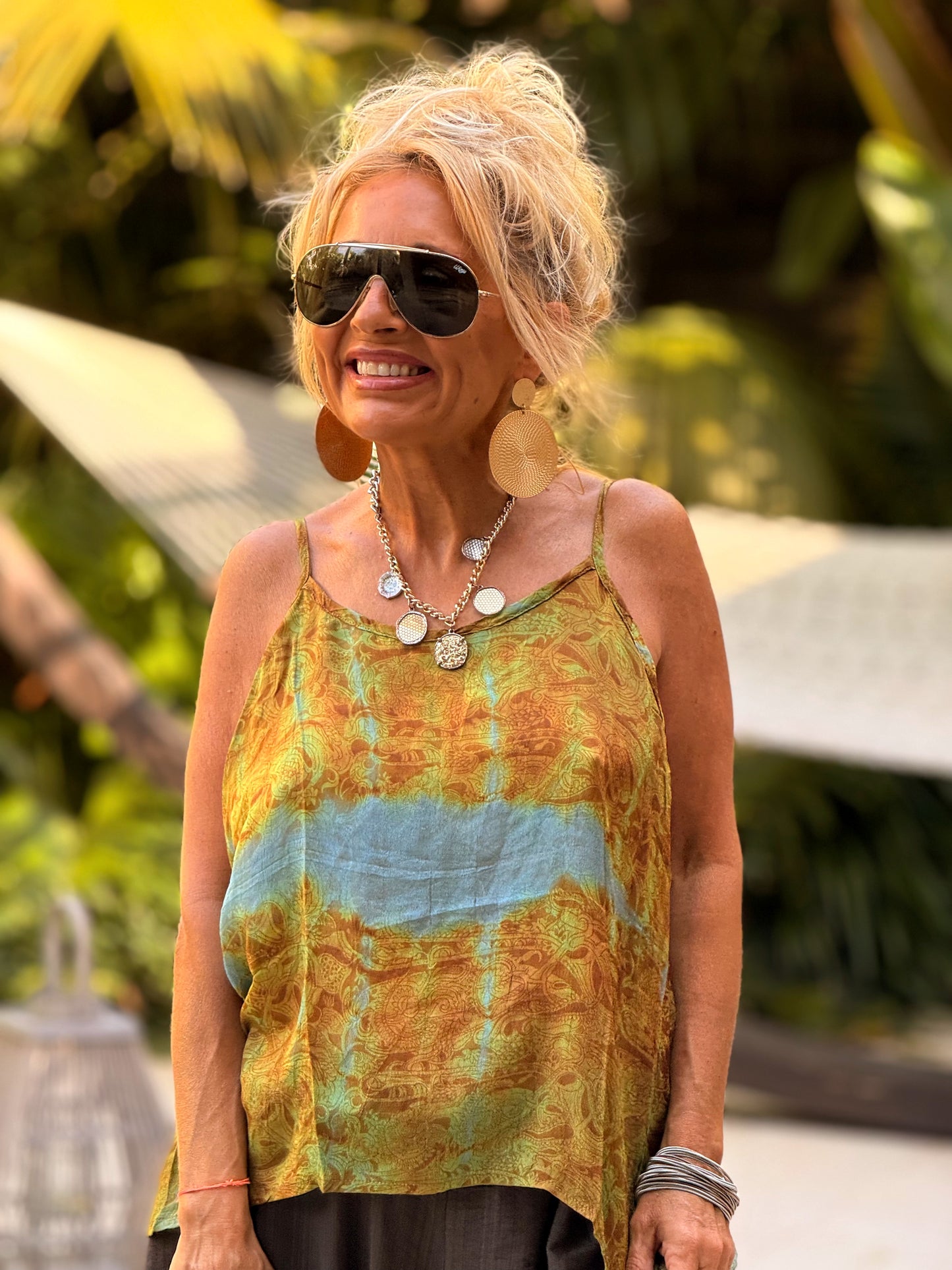 TOP TIRANTES CREPE SEDA INDY MULTICOLOR