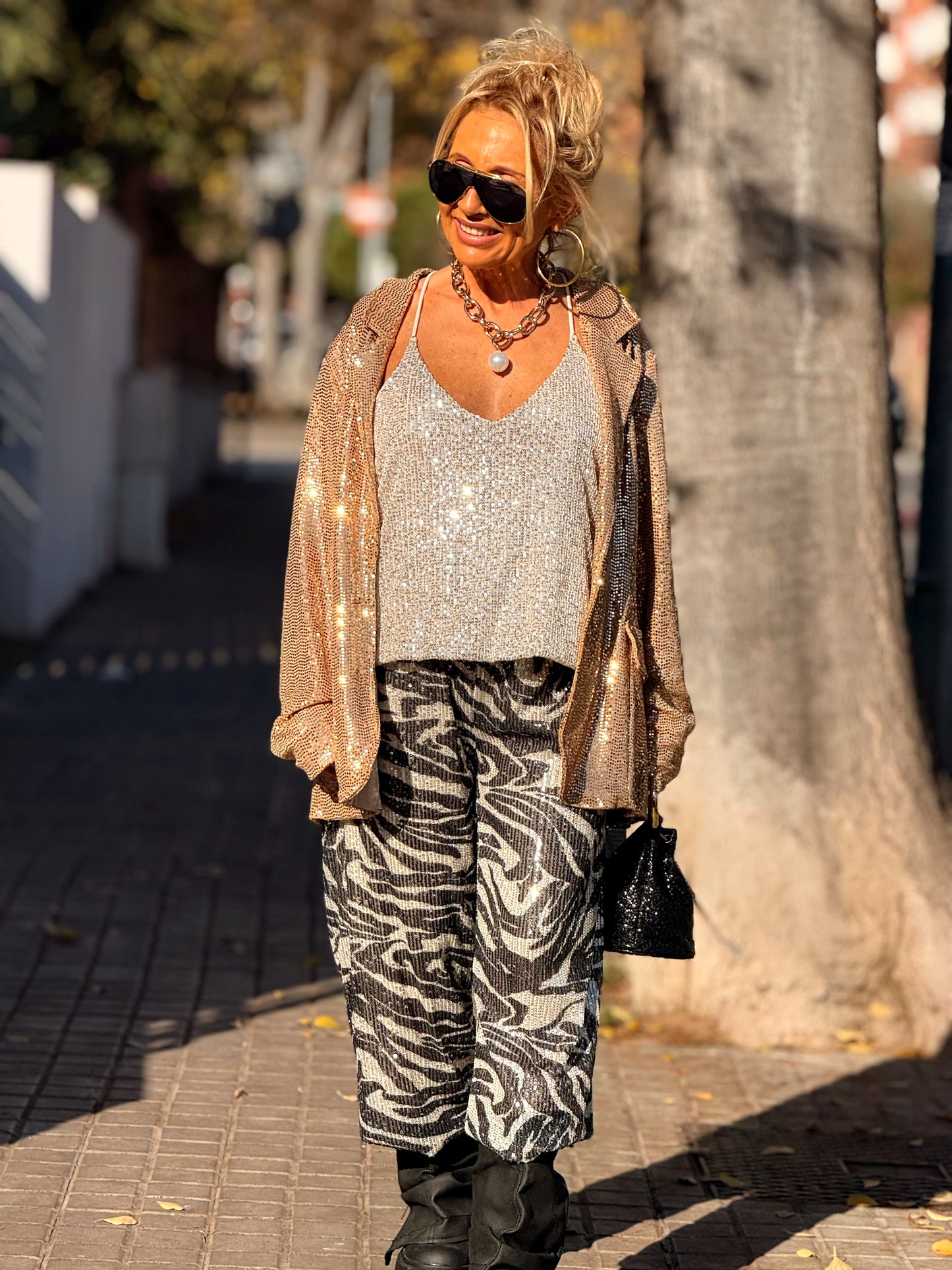 PANTALÓN LENTEJUELAS ZEBRA