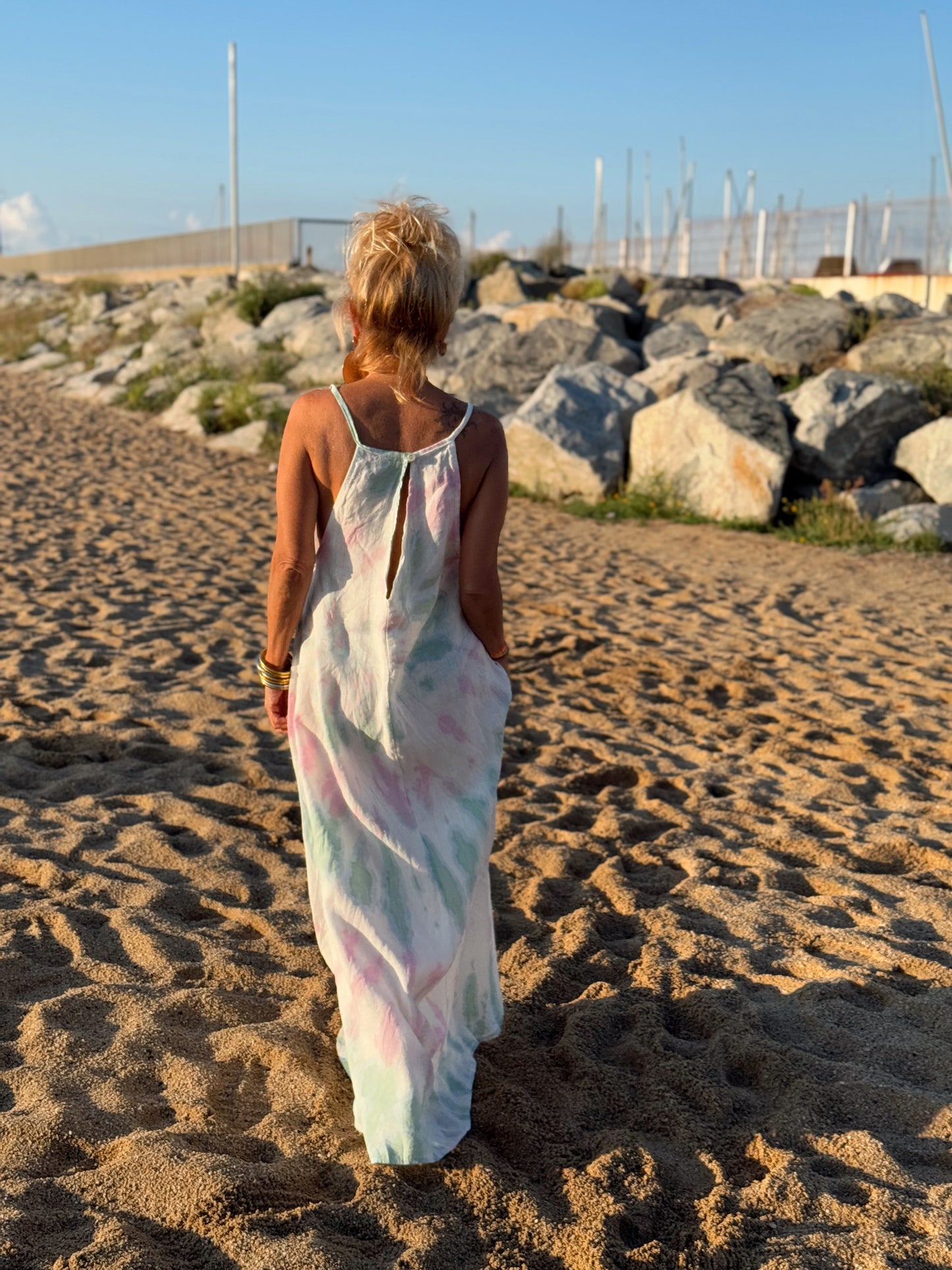 VESTIDO TYE&DYE MENTA-ROSA