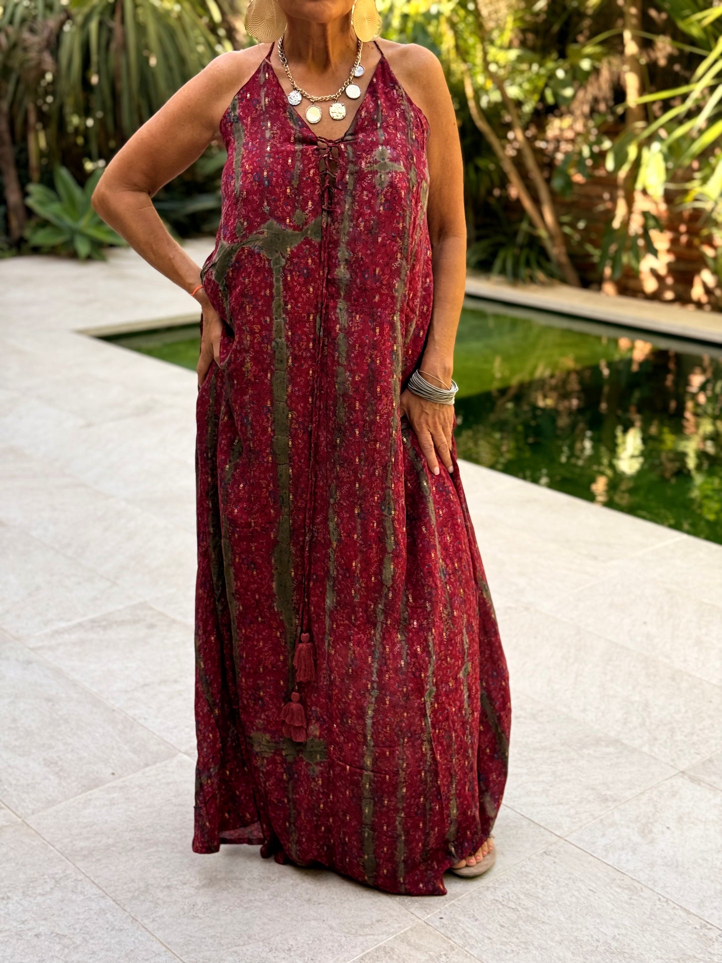 VESTIDO CREPE SEDA INDY MULTICOLOR