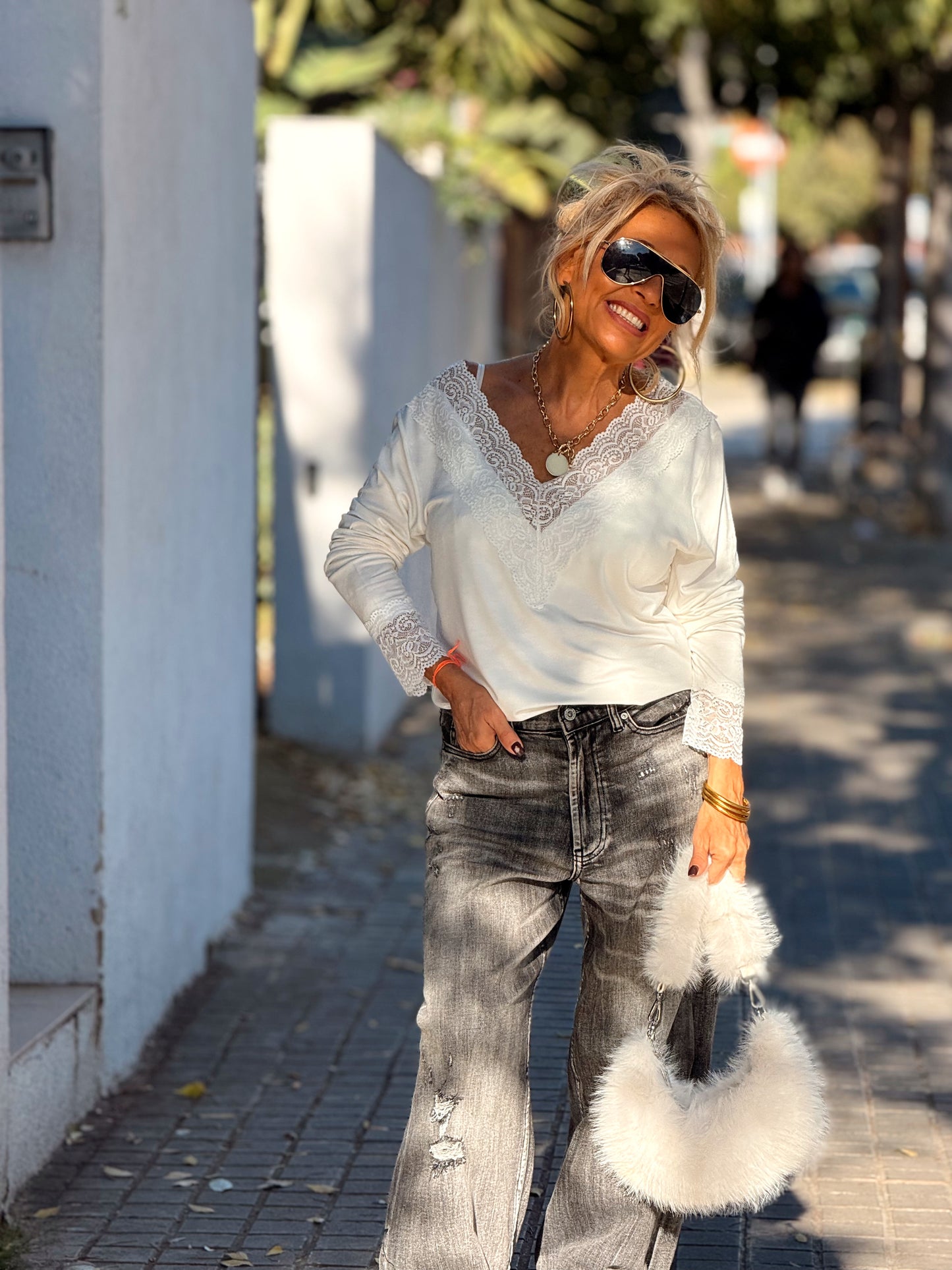 CAMISETA LENCERO SUPER OVERSIZE ANDREA MULTICOLOR