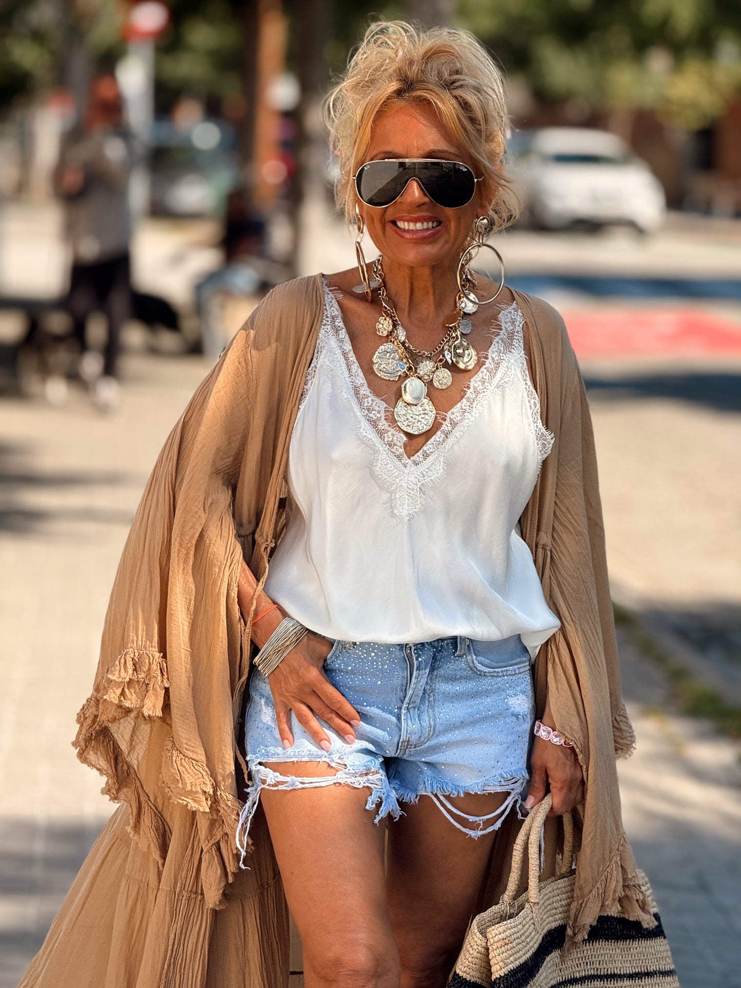 KIMONO SUPER OVERSIZE BOHO MULTICOLOR