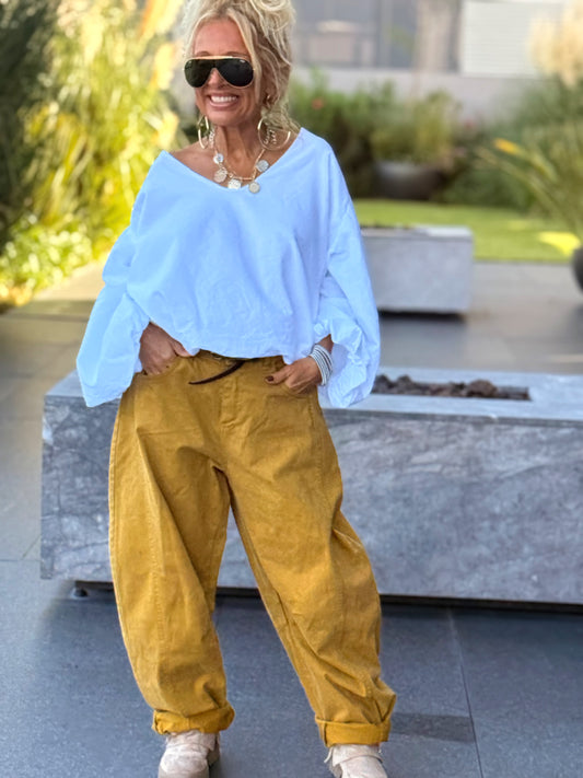 PANTALON CON CINTURÓN ANGELA MULTICOLOR