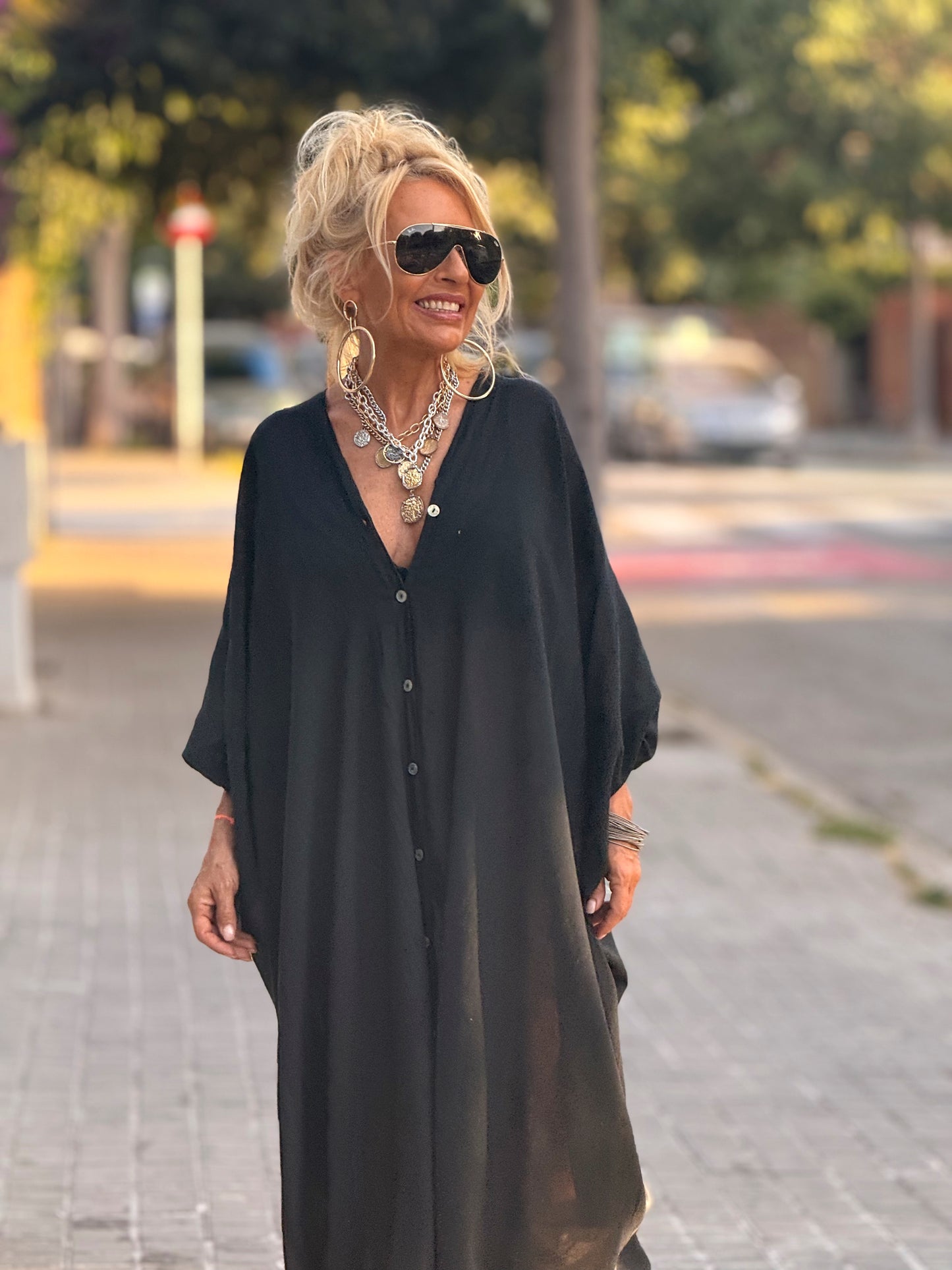 VESTIDO- TÚNICA SUPER OVERSIZE SANDRINE MULTICOLOR