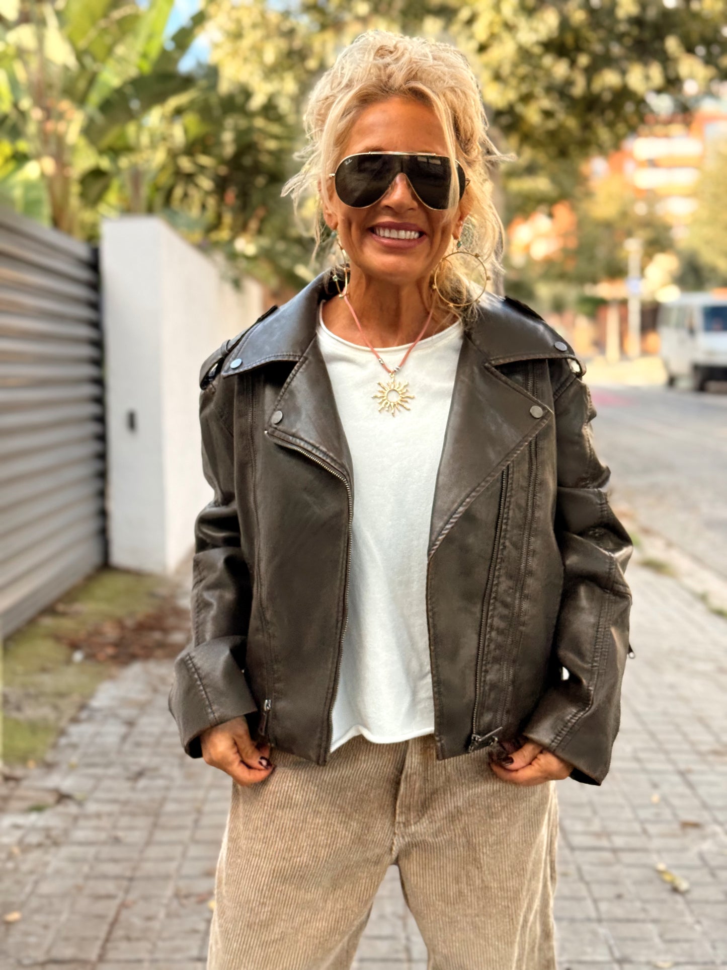 CAZADORA POLIPIEL EVA MARRÓN