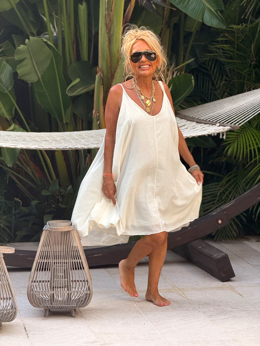 VESTIDO CORTO SUPER OVERSIZE CARINA MULTICOLOR