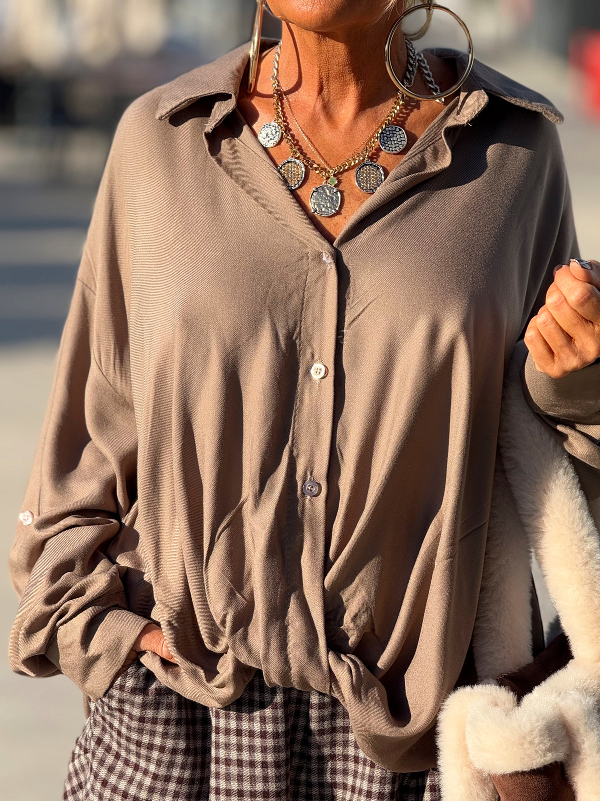 CAMISA OVERSIZE ARIANA MULTICOLOR