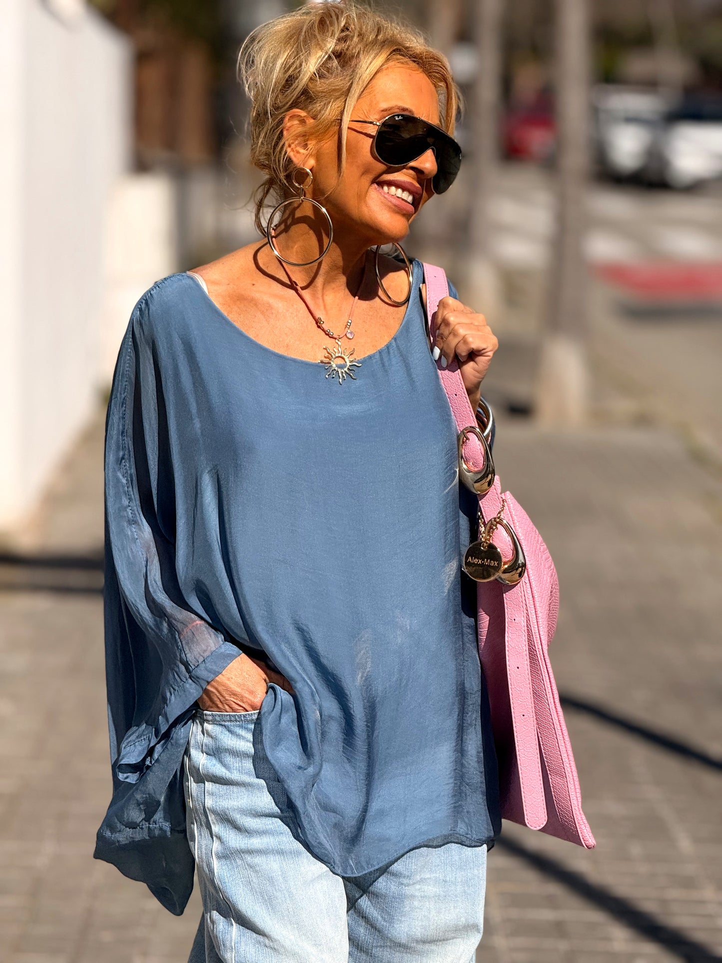 BLUSA CON TOP OVERSIZE ASIMÉTRICA NOA MULTICOLOR