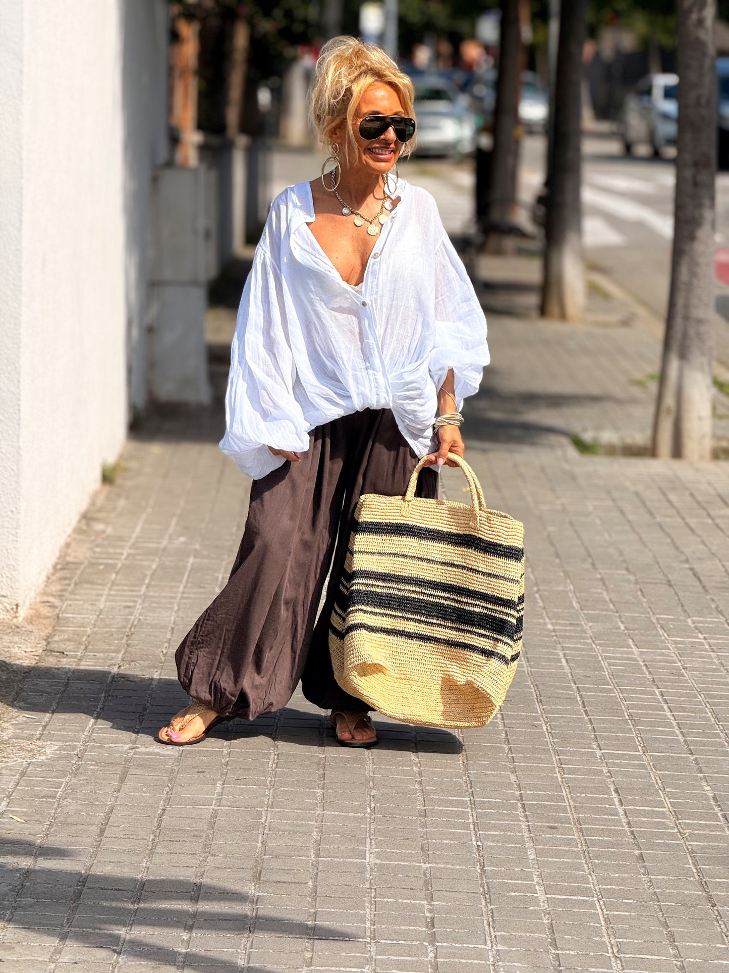 PANTALON MARI OVERSIZE MULTICOLOR