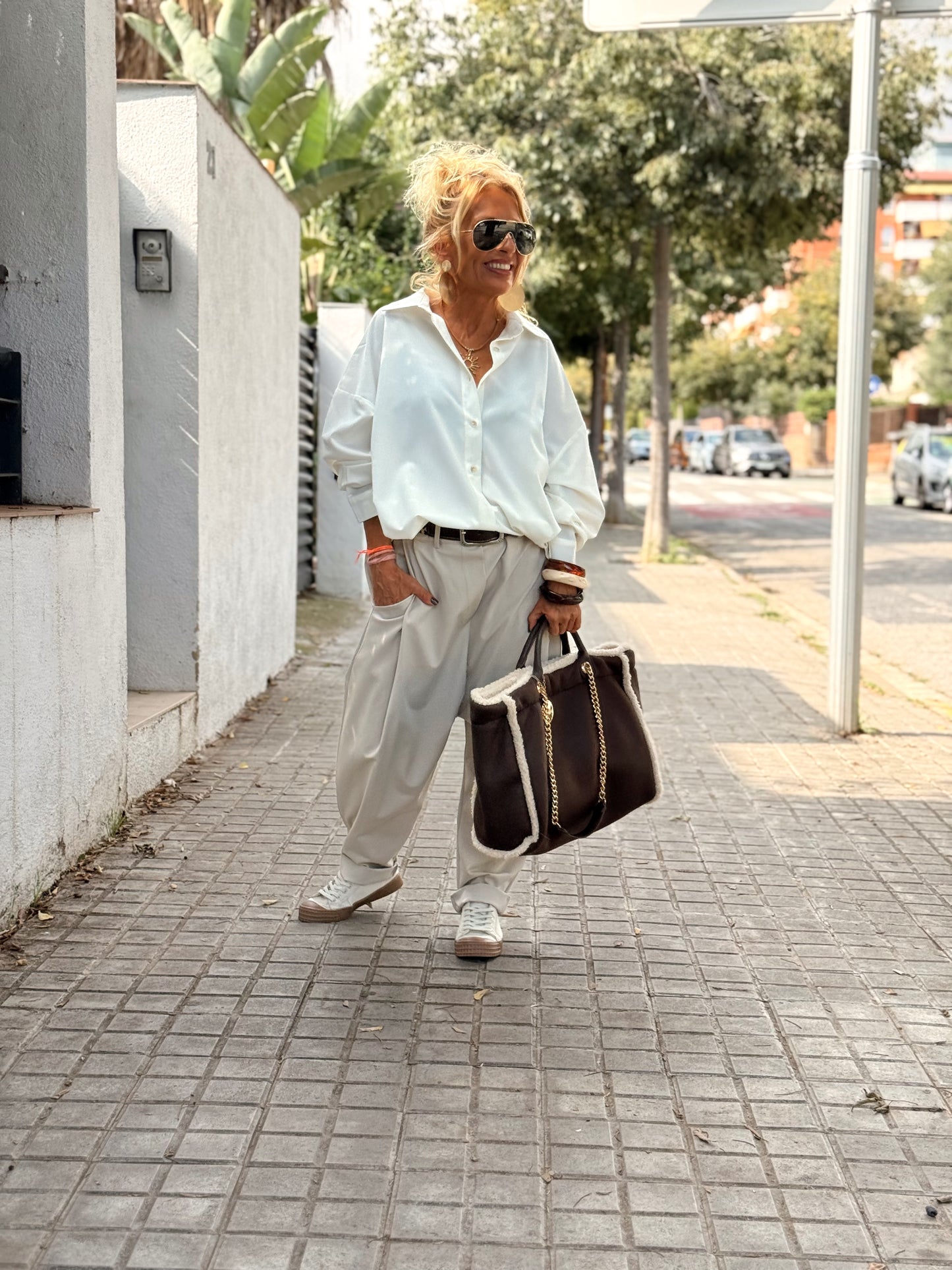 CAMISA OVERSIZE PLIEGUE ENEA MULTICOLOR