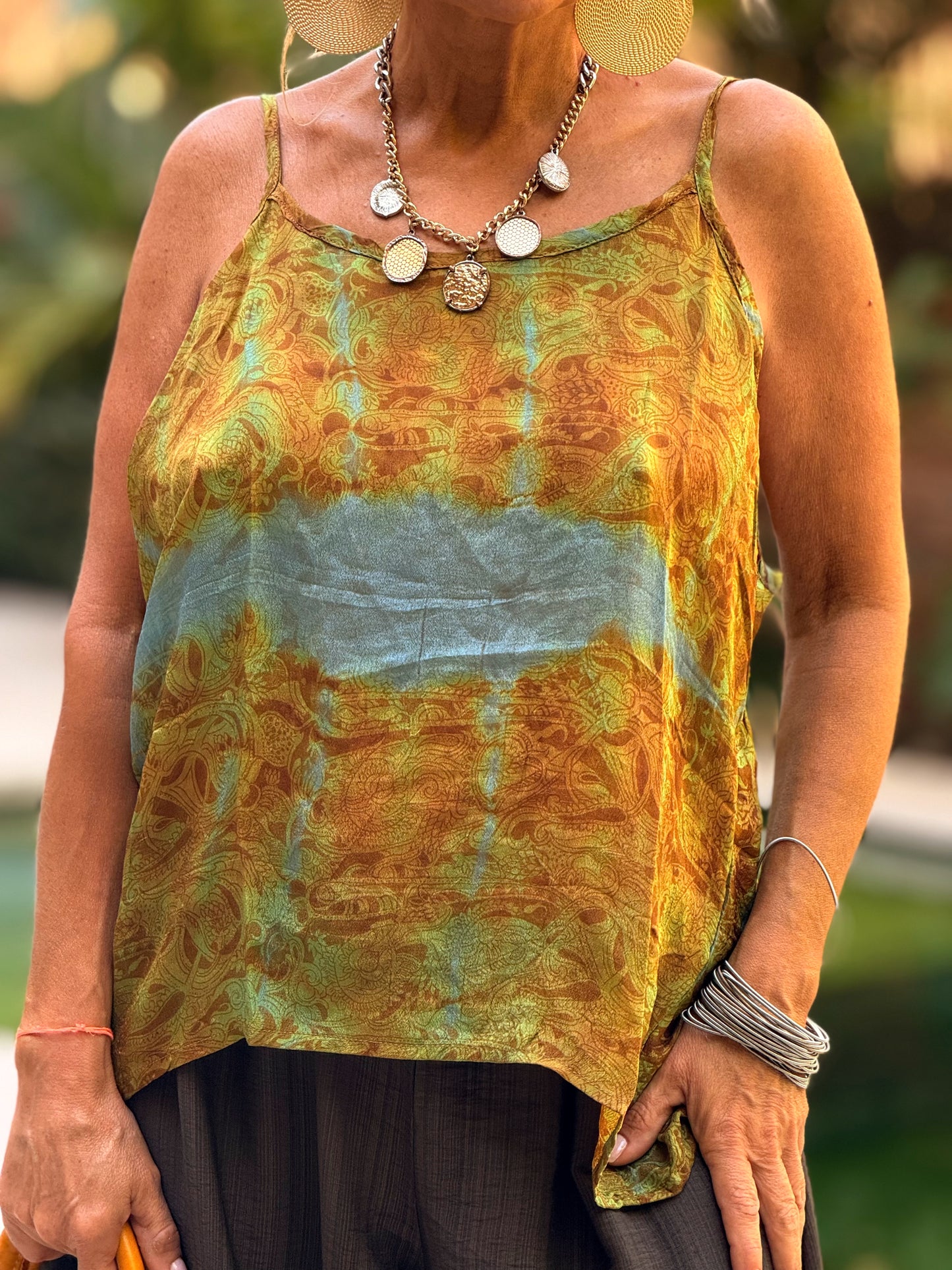 TOP TIRANTES CREPE SEDA INDY MULTICOLOR