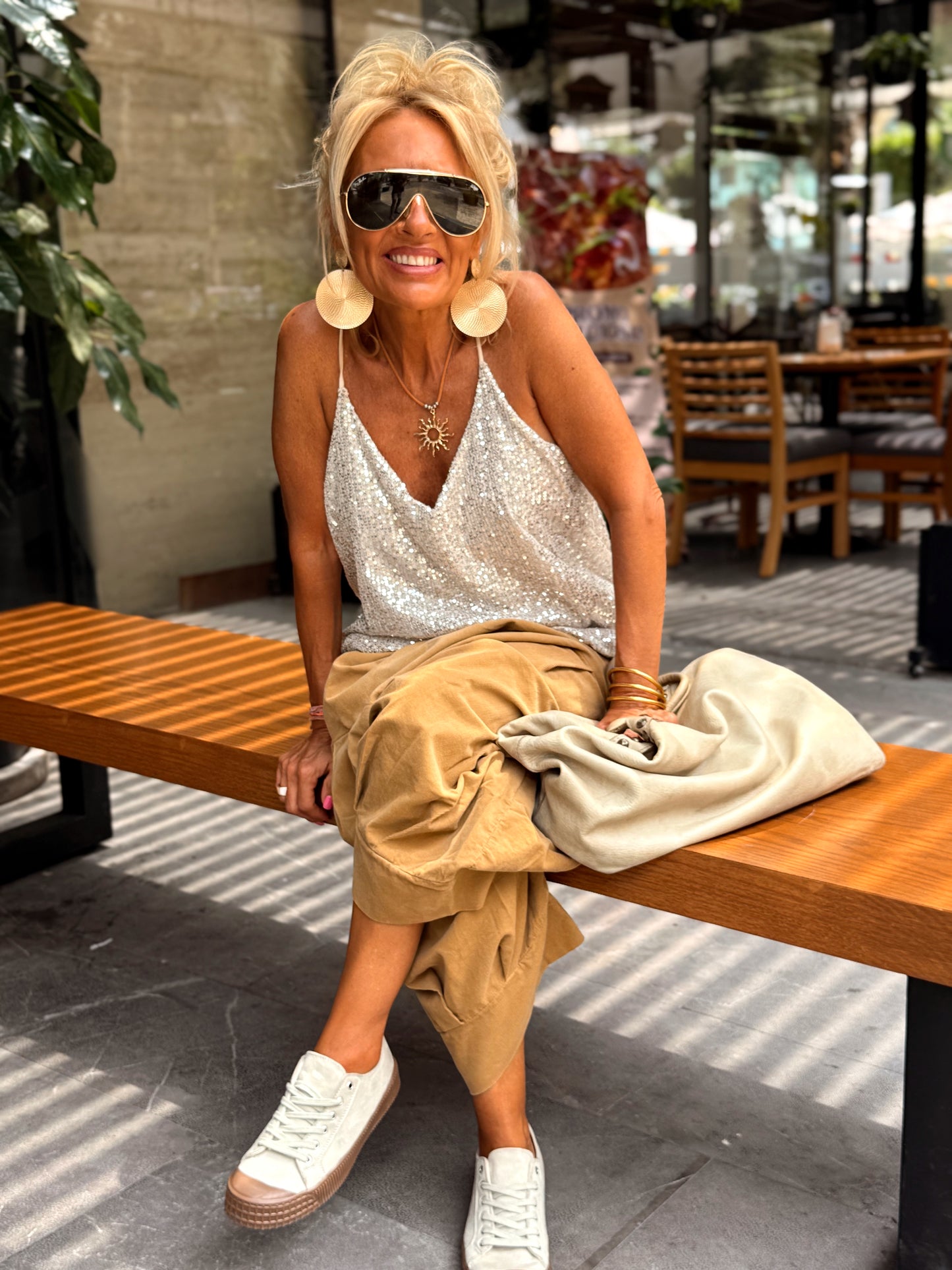 PANTALONES PANA CROPPED BAGGY OVERSIZE MULTICOLOR