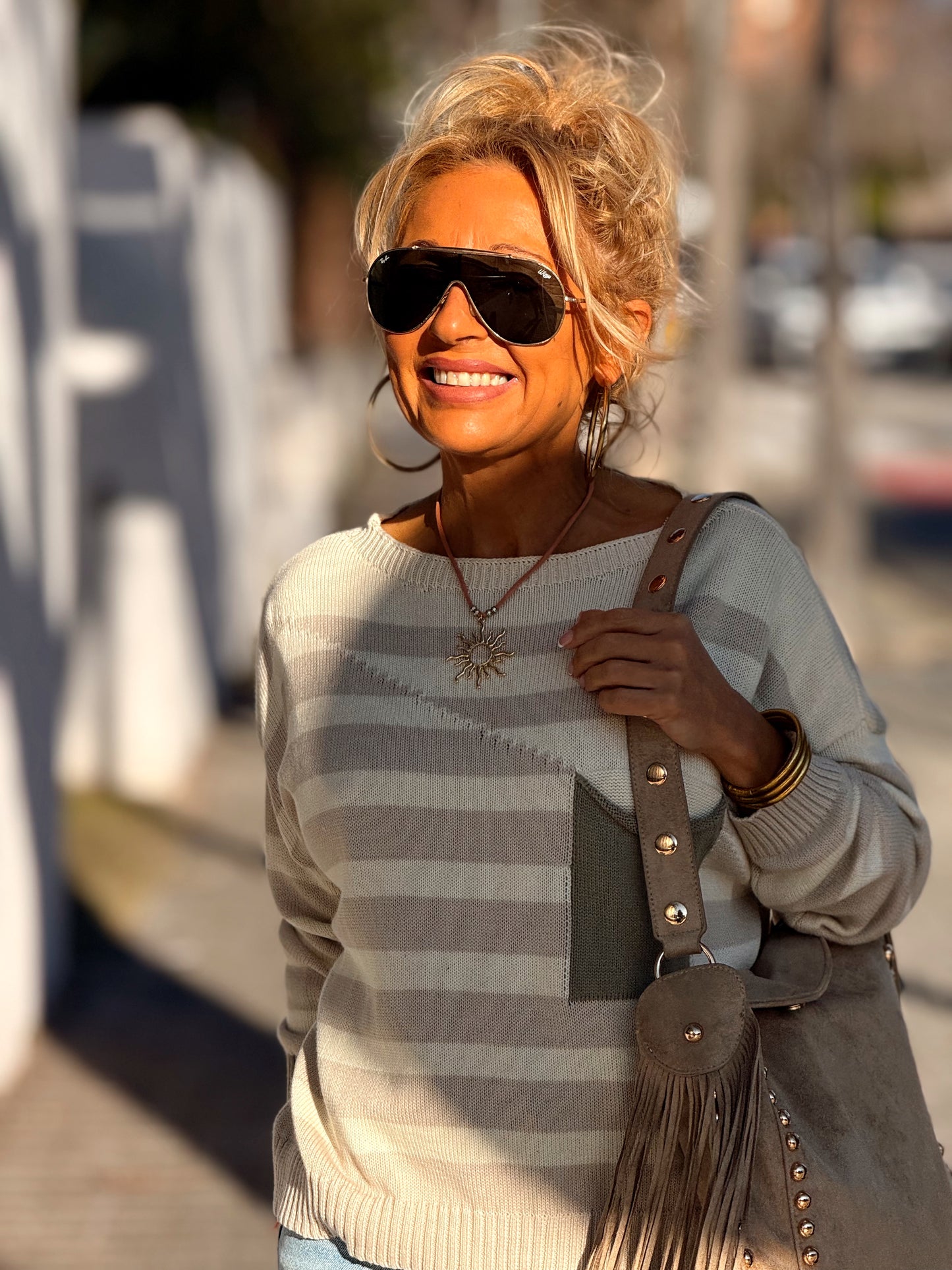 JERSEY CON BOLSO MANUELA MULTICOLOR