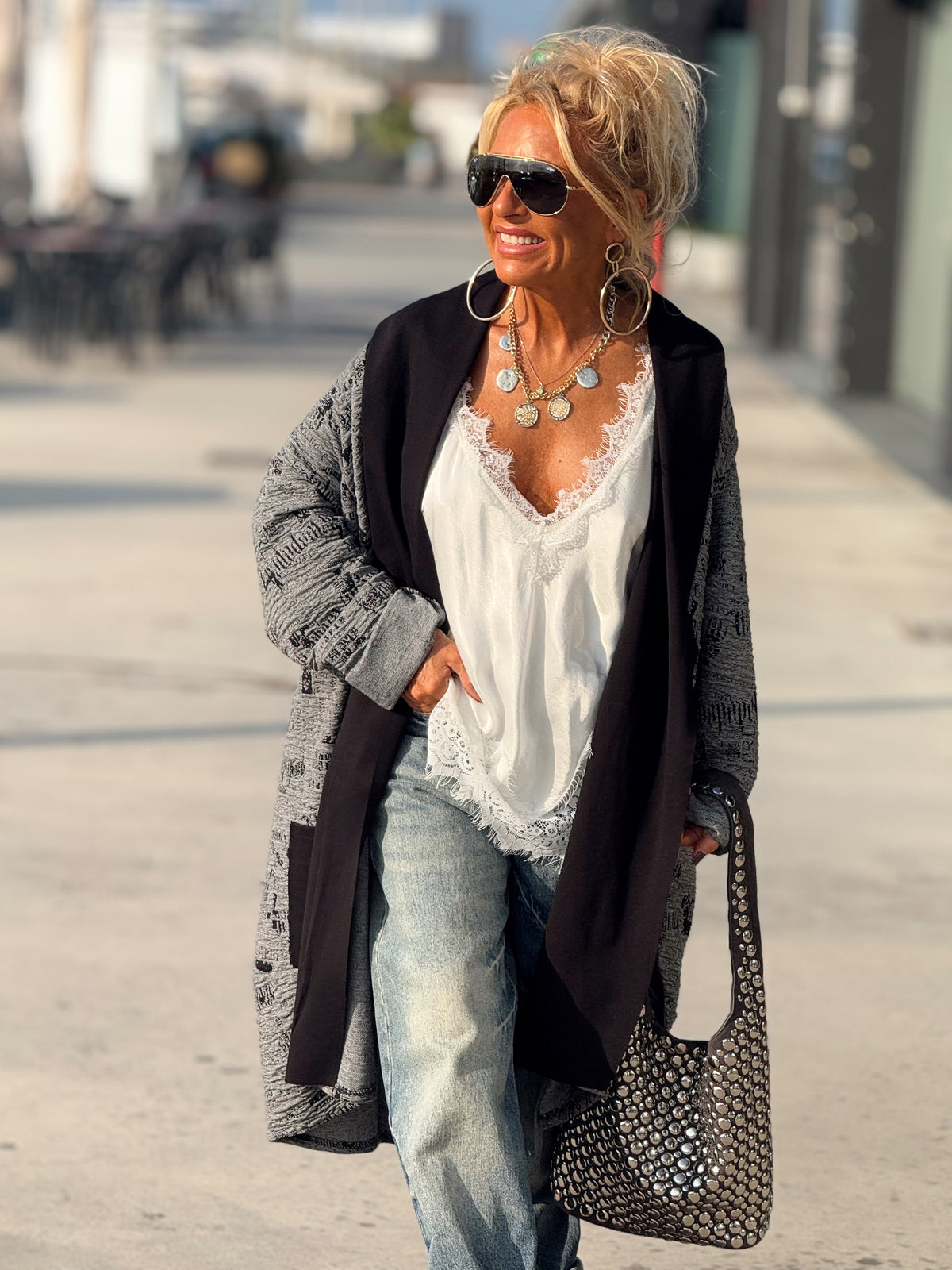 ABRIGO OVERSIZE RITA GRIS