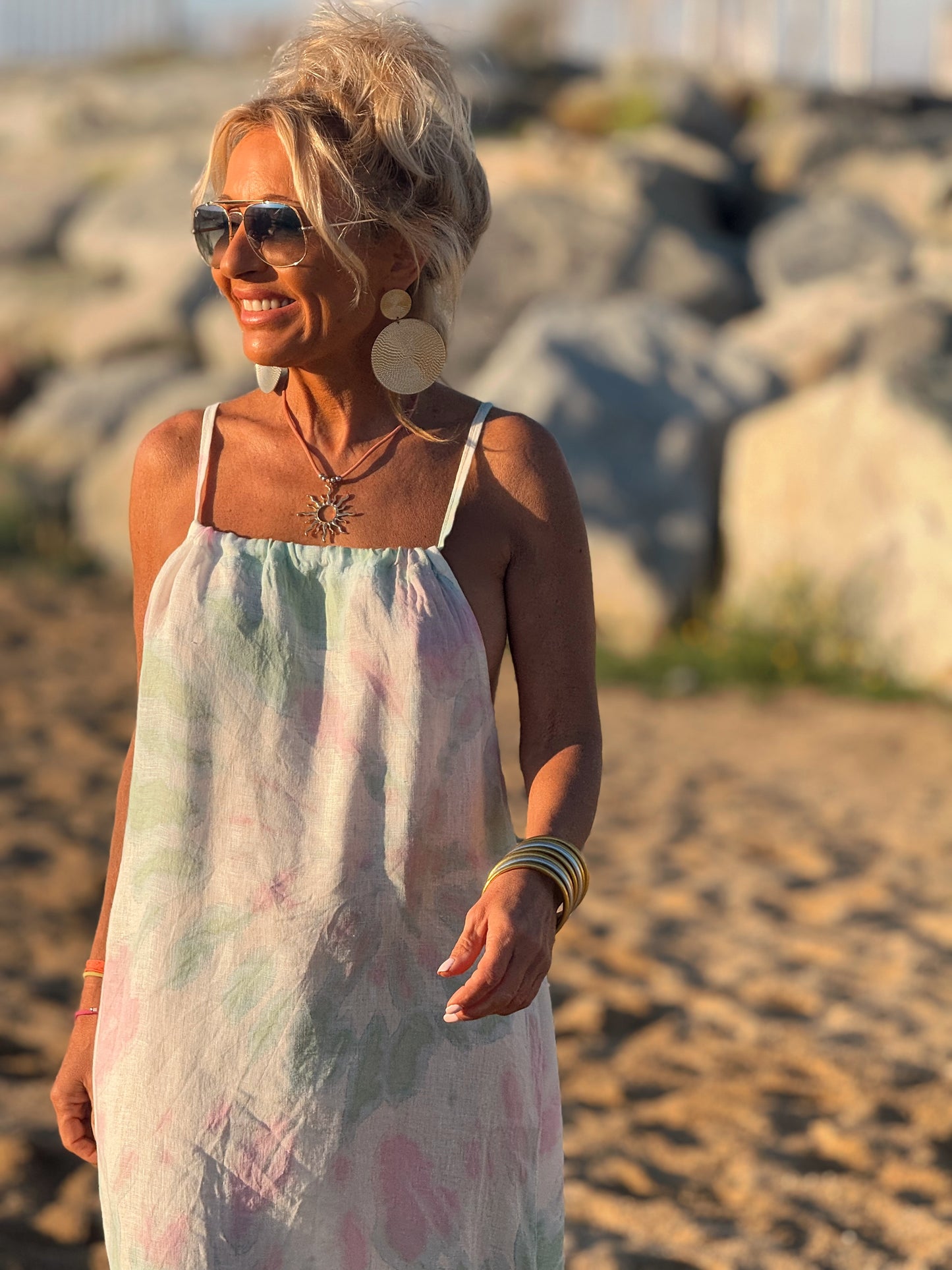 VESTIDO TYE&DYE MENTA-ROSA