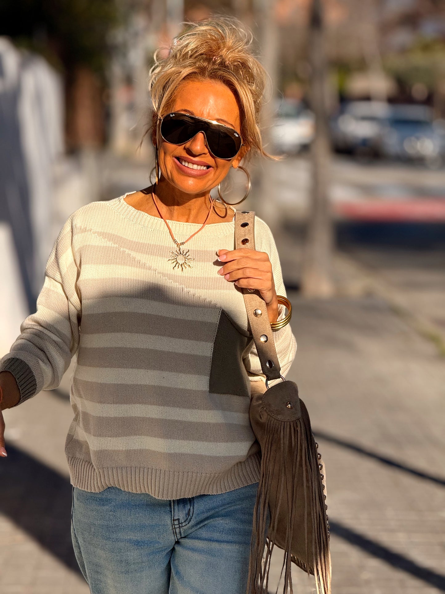 JERSEY CON BOLSO MANUELA MULTICOLOR