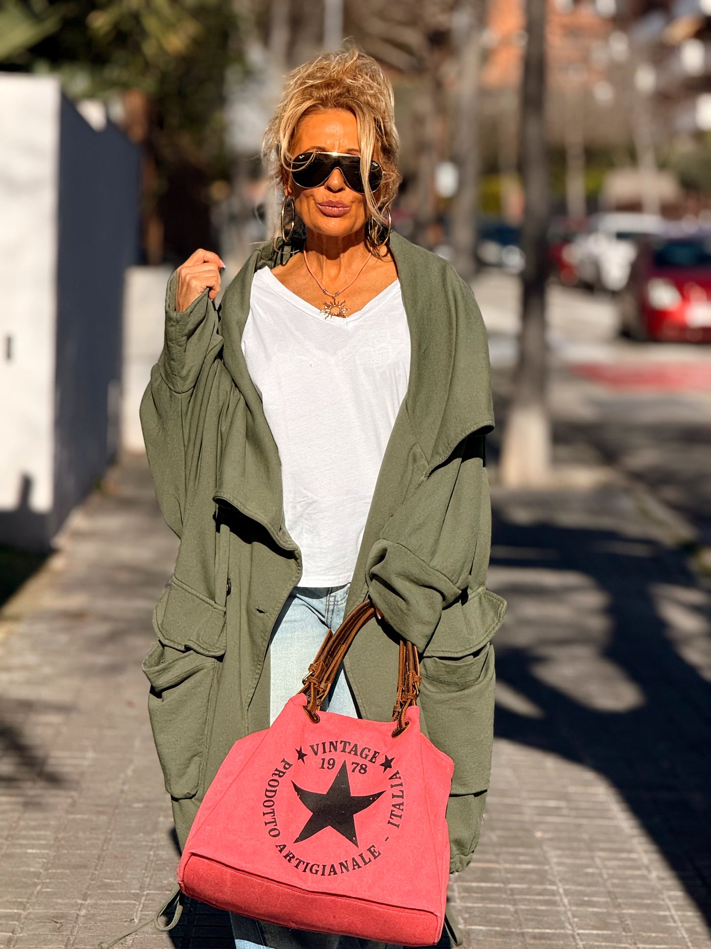 TRENCH SUPER OVERSIZE LOURDES MULTICOLOR