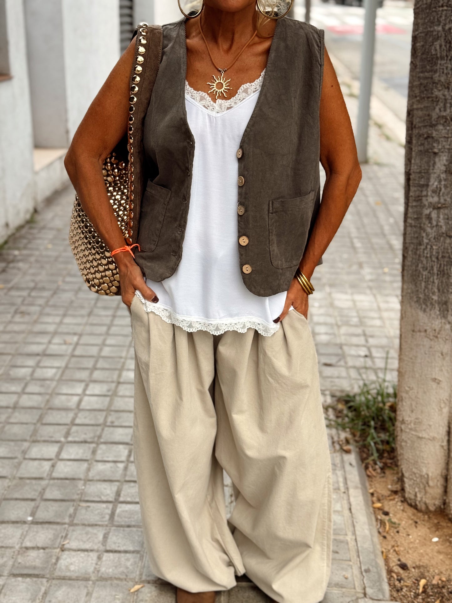 CHALECO PANA RITA TOPO