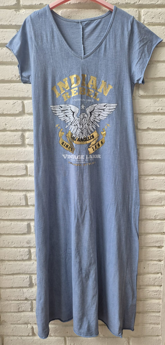 VESTIDO INDIAN REBEL AZUL