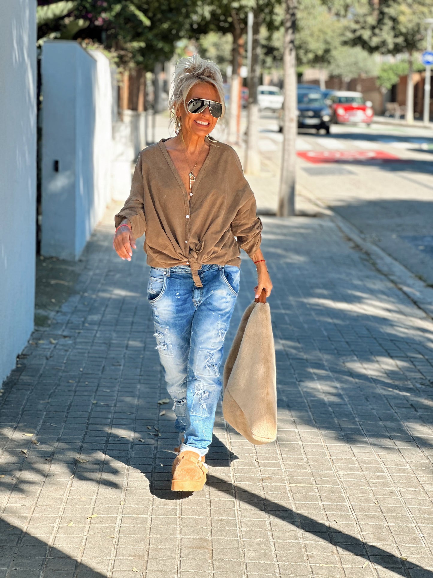 BLUSA PANA LUDIVINE CAMEL