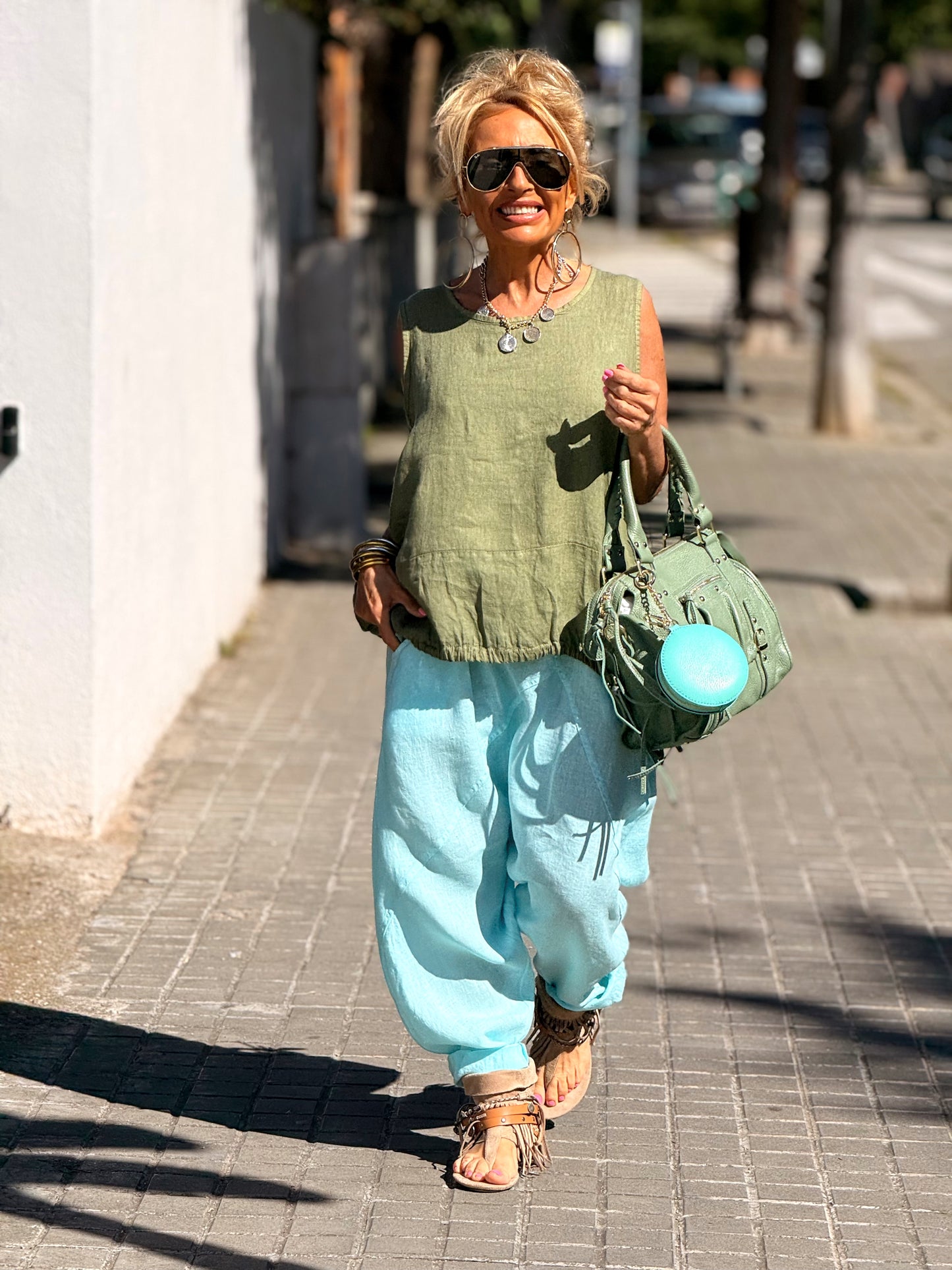 PANTALÓN BAGGY OVERSIZE LINO FLORENT MULTICOLOR