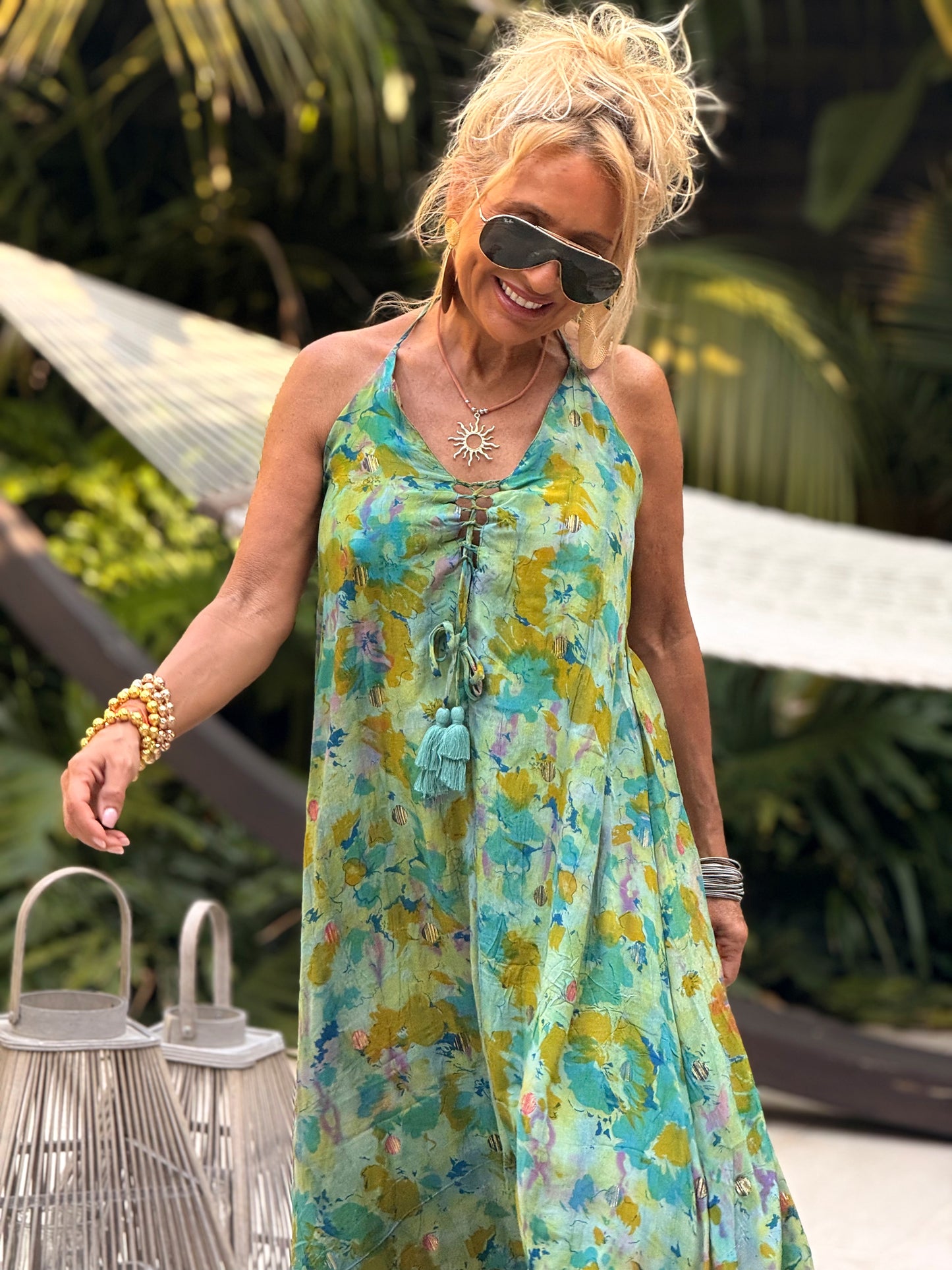 VESTIDO CREPE SEDA INDY MULTICOLOR
