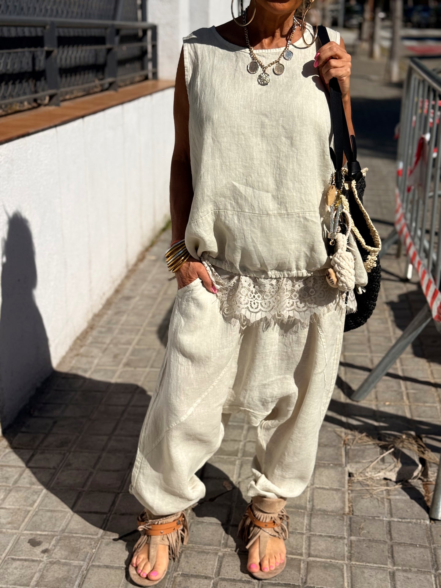 PANTALÓN BAGGY OVERSIZE LINO FLORENT MULTICOLOR