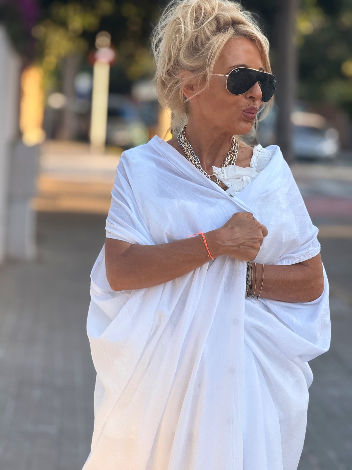 VESTIDO- TÚNICA SUPER OVERSIZE SANDRINE MULTICOLOR