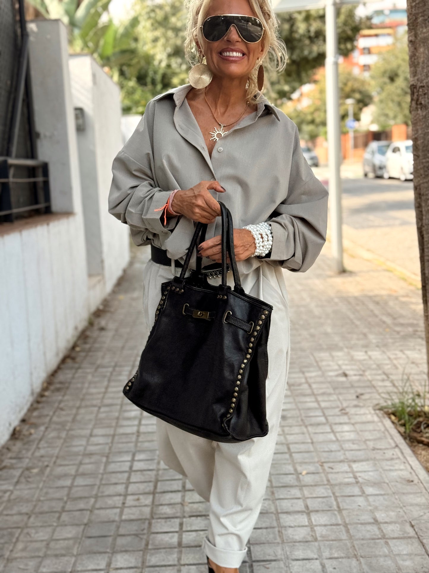 CAMISA OVERSIZE PLIEGUE ENEA MULTICOLOR