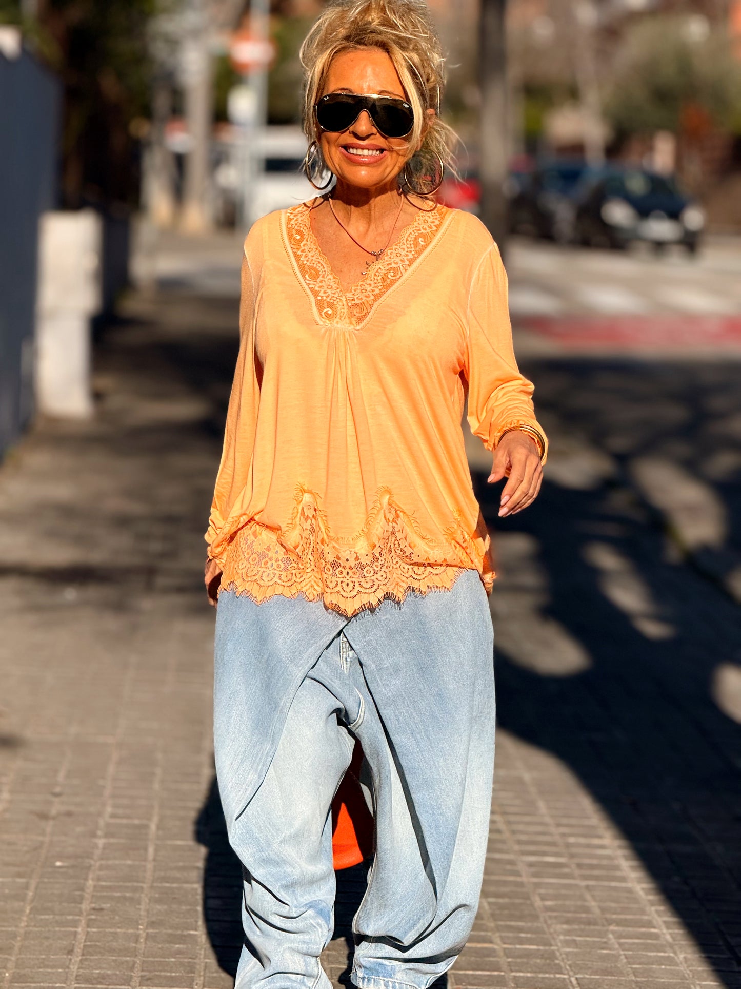 JEANS CON BOTONE OVERSIZE EDEN VAQUERO