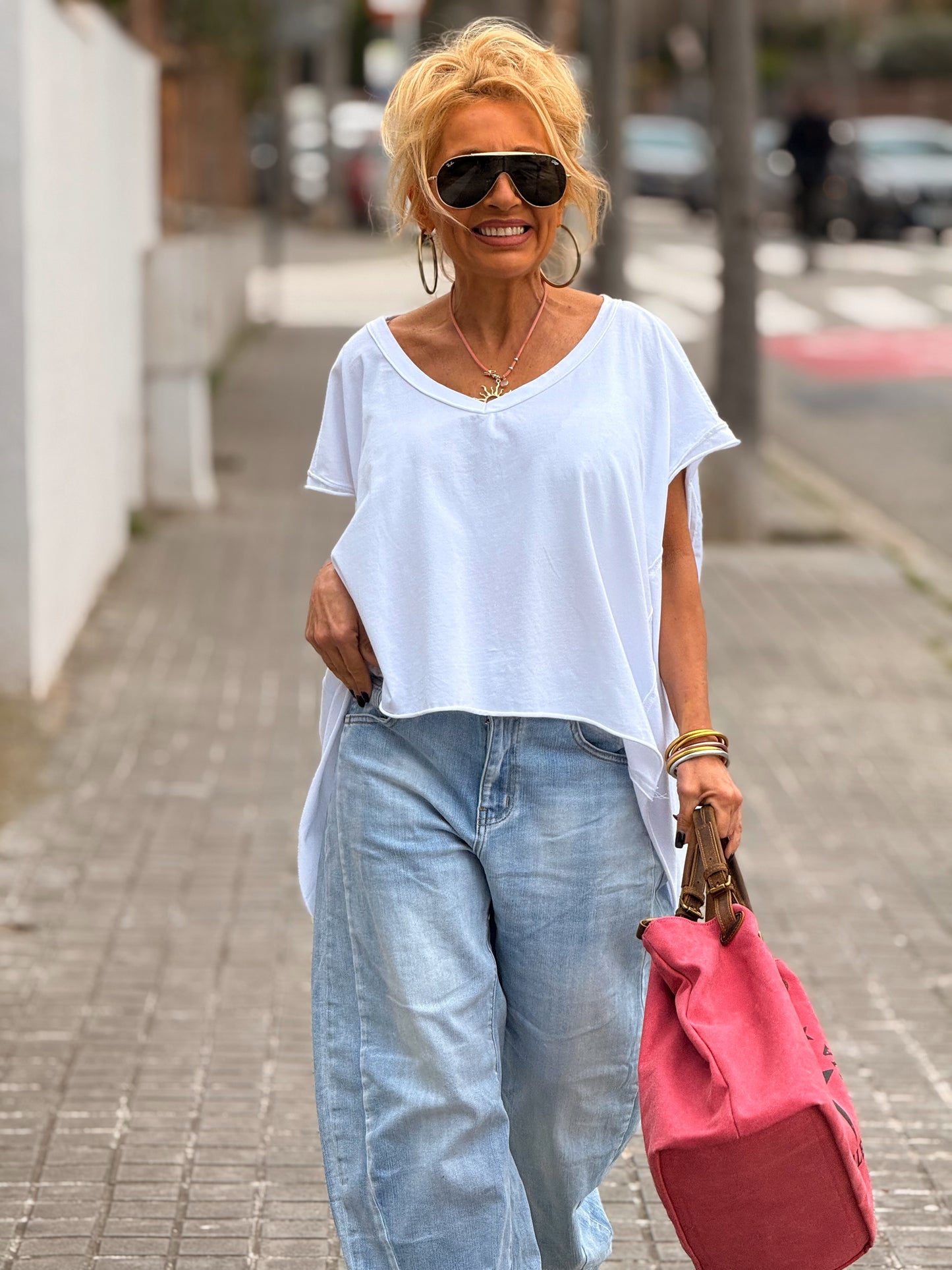 CAMISETA ASIMÉTRICA SACHA MULTICOLOR