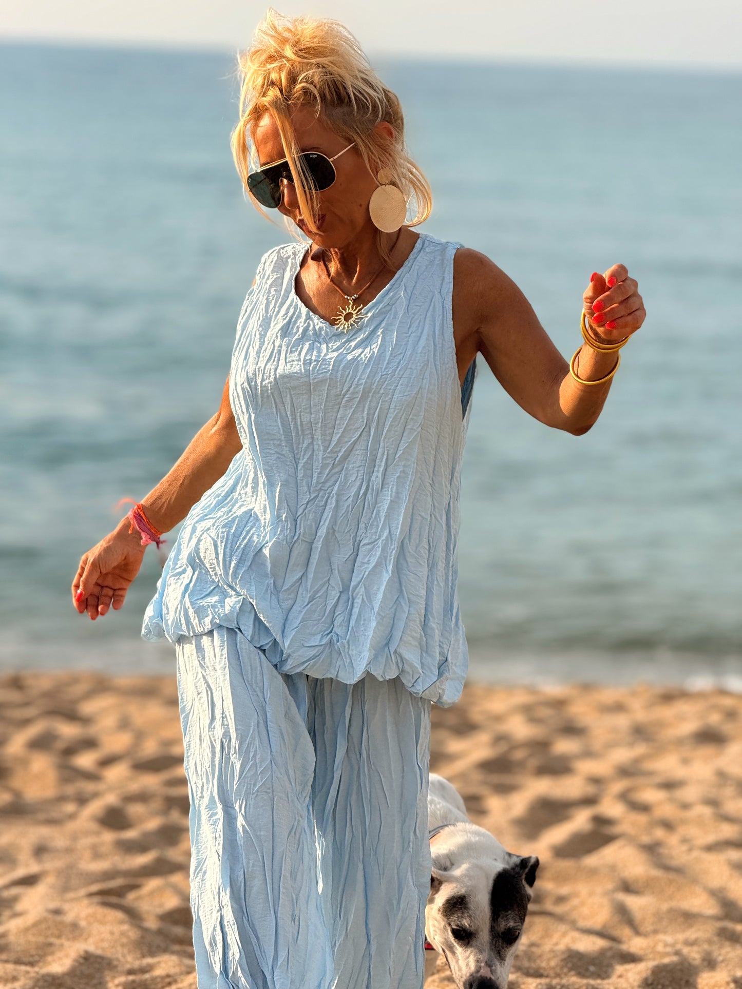 CONJUNTO ARRUGADO MULTICOLOR