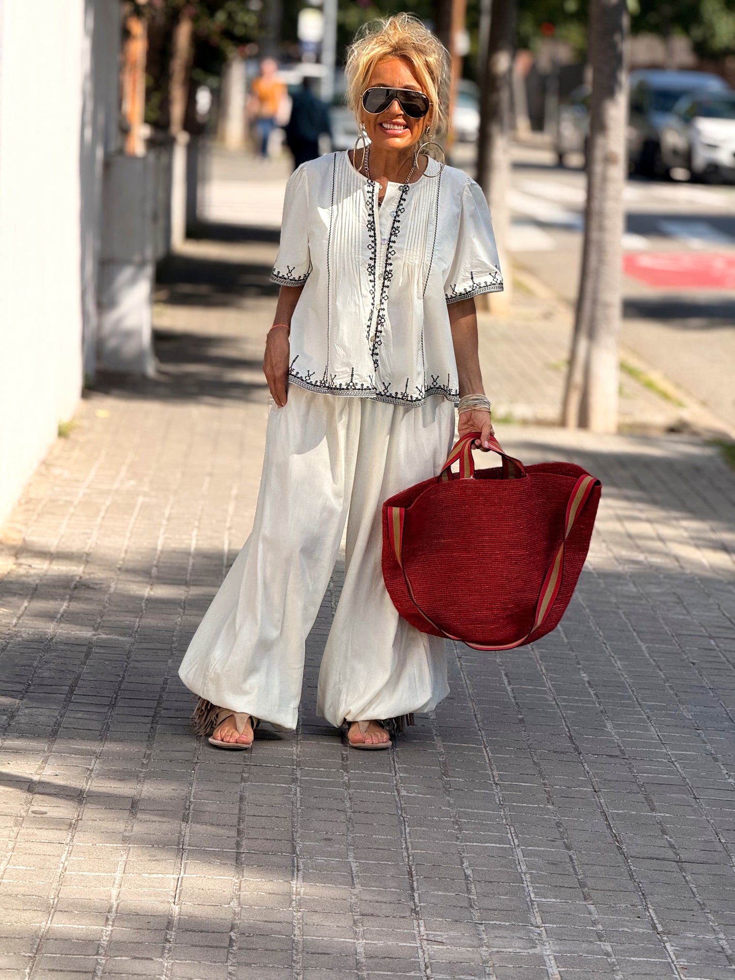 PANTALON MARI OVERSIZE MULTICOLOR