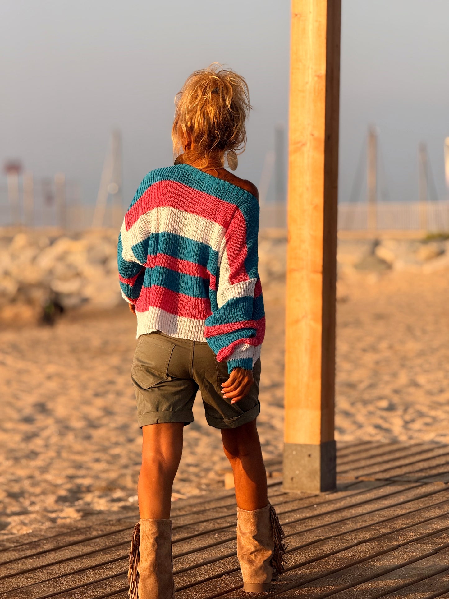 JERSEY CORTO RAYAS JULIETA MULTICOLOR