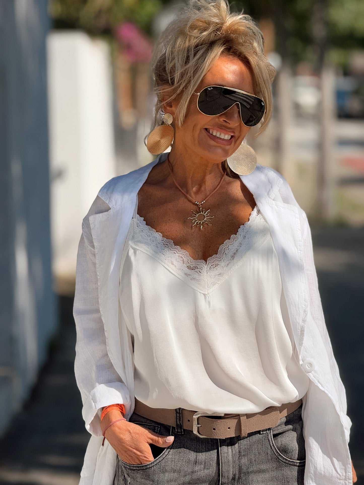 CHAQUETA LINO CHARLY BLANCO