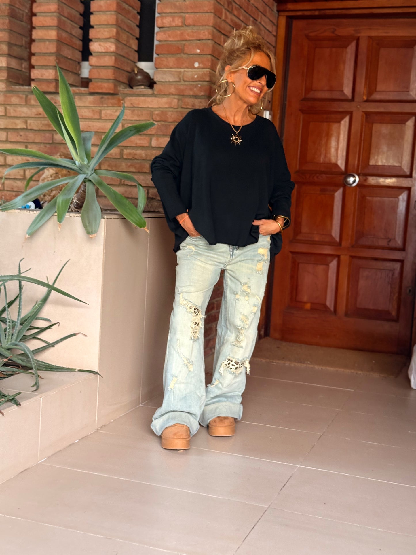 CAMISETA DESGASTADA OVERSIZE DANI MULTICOLOR